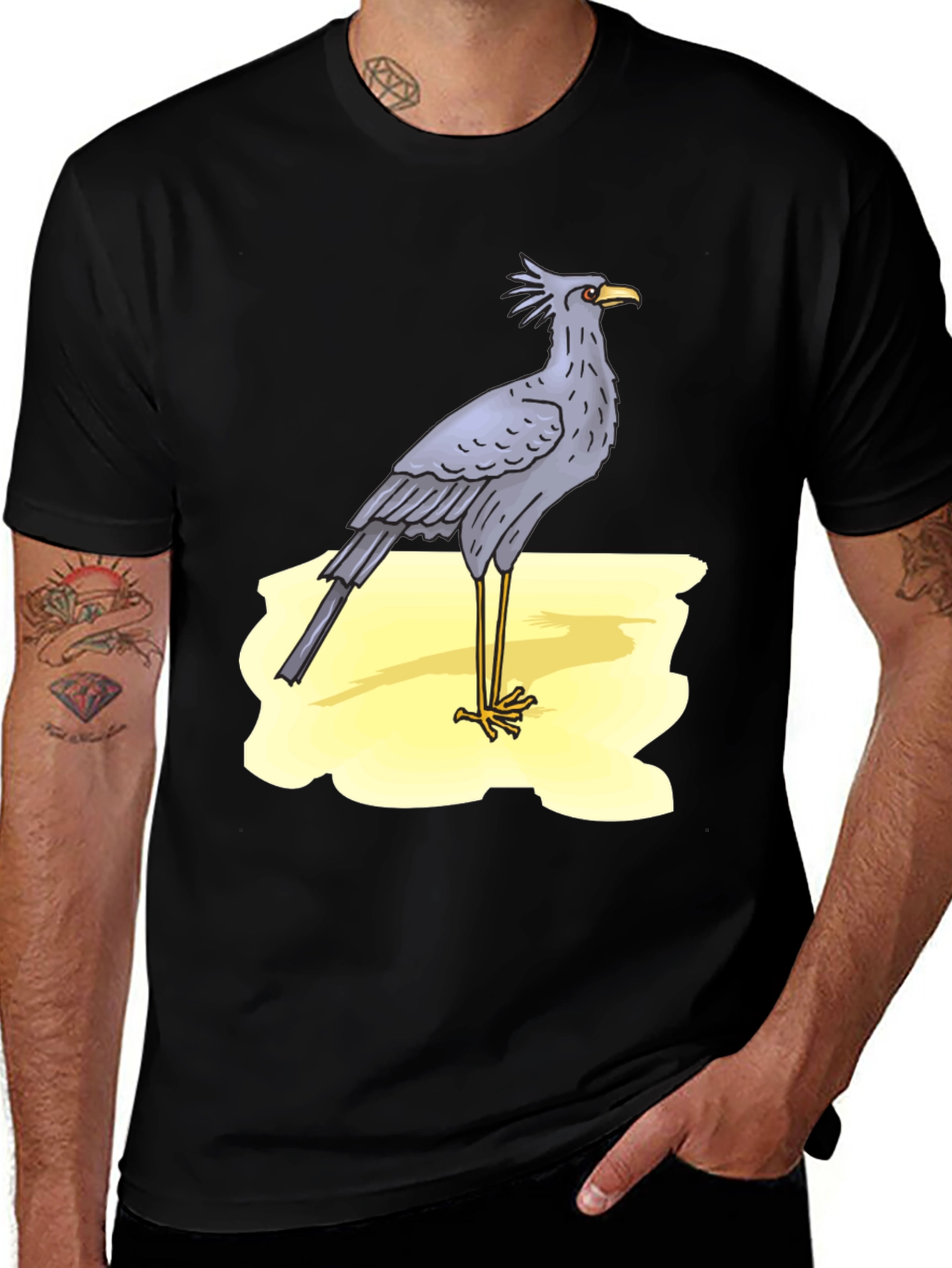 Variant 14 of Secretary Bird Graphic Tee - Unique Bird Lover's Shirt