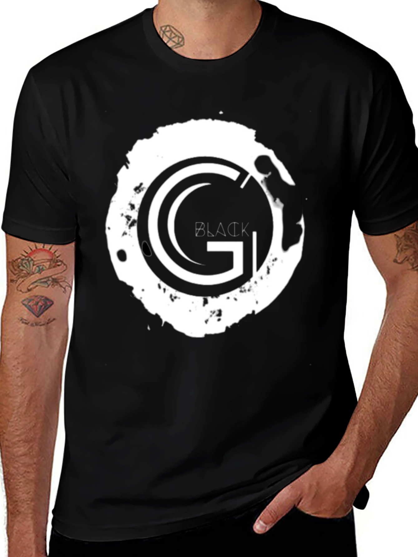 Variant 16 of Black T-Shirt with G Graphic Design