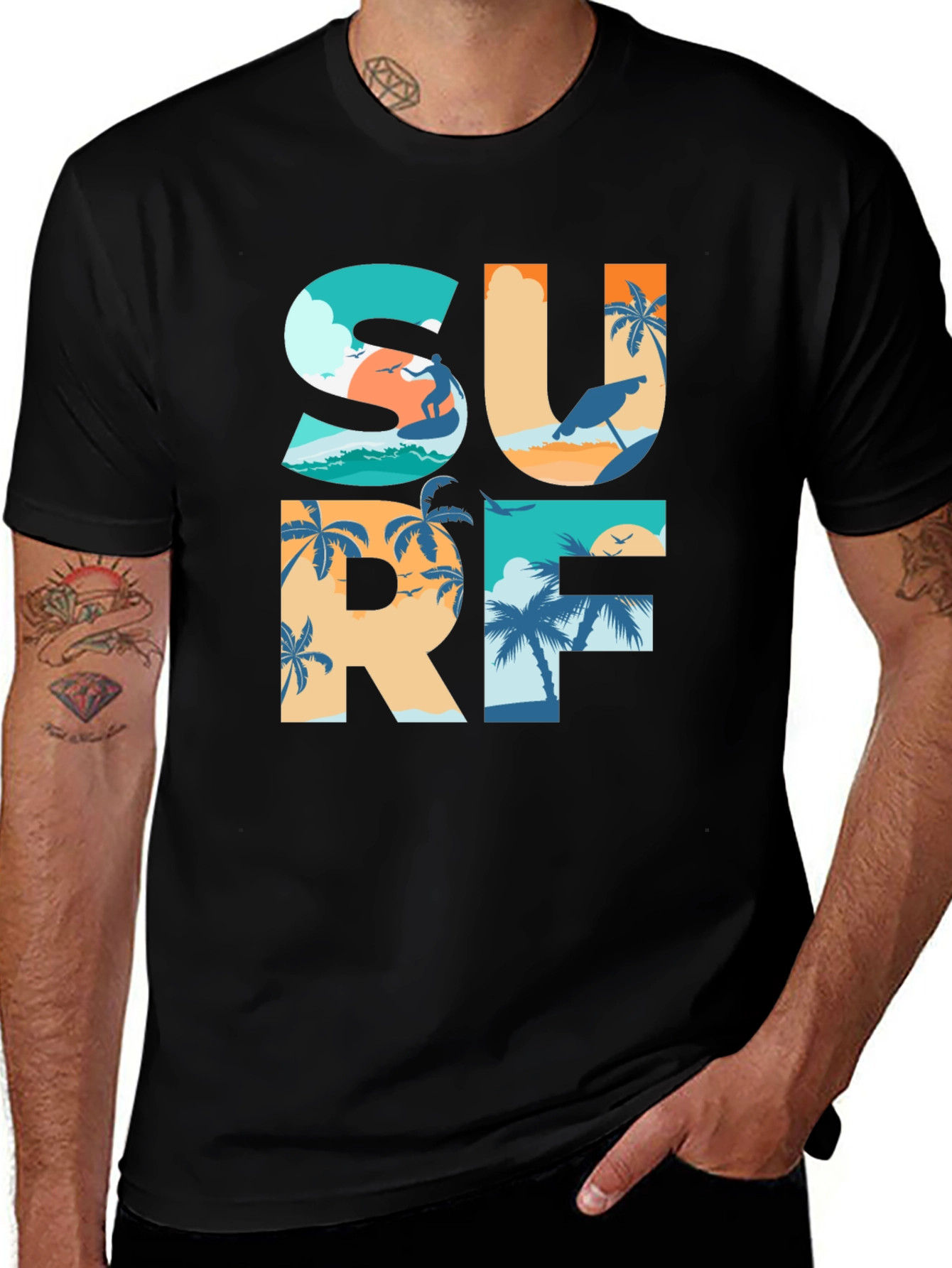 Surf Graphic T-Shirt: Beach Life Apparel