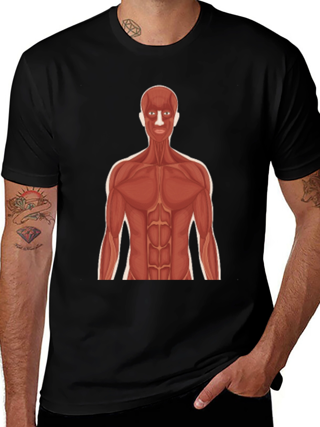 Anatomy Muscle Body Graphic Tee