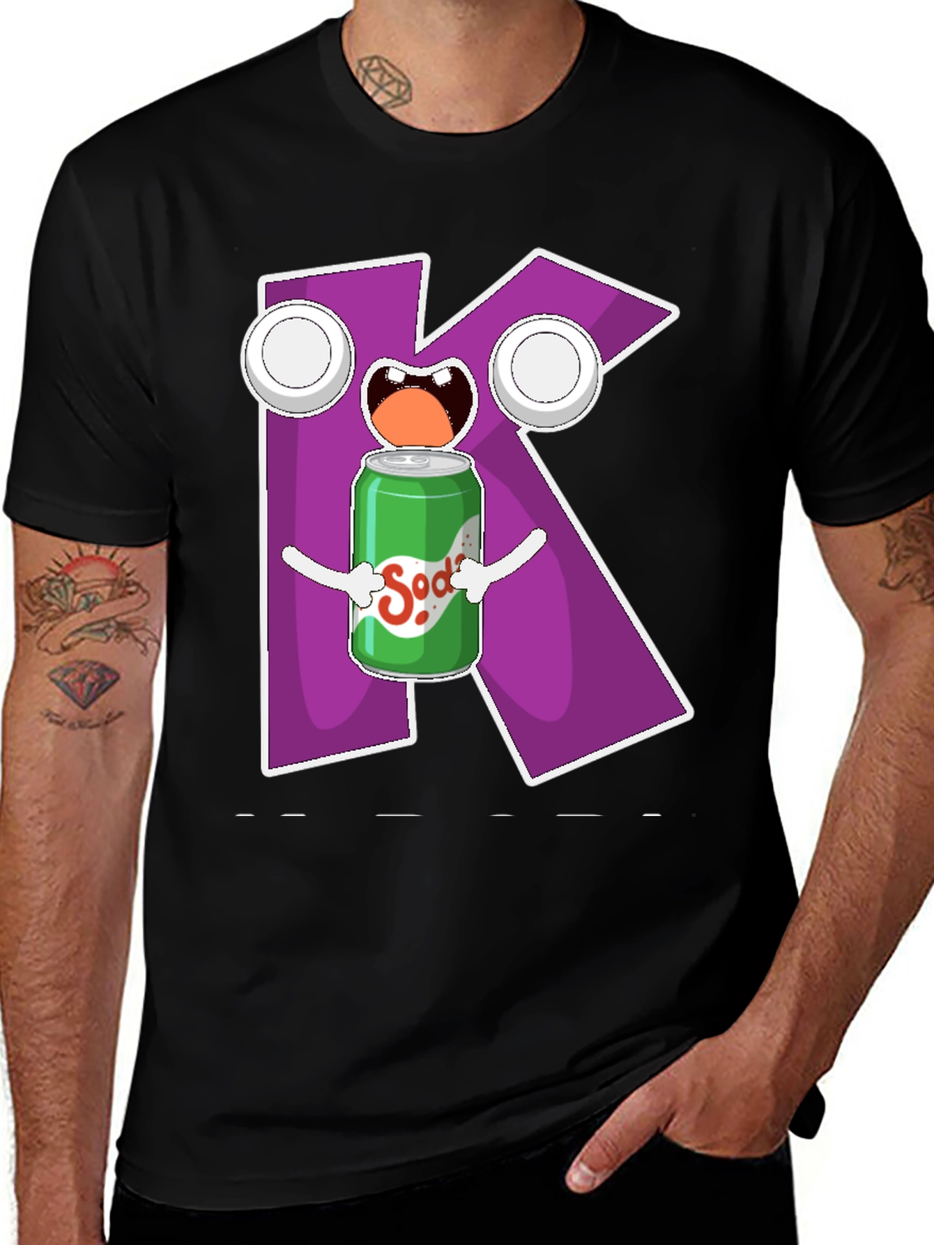 Cartoon Letter K Soda Graphic Tee