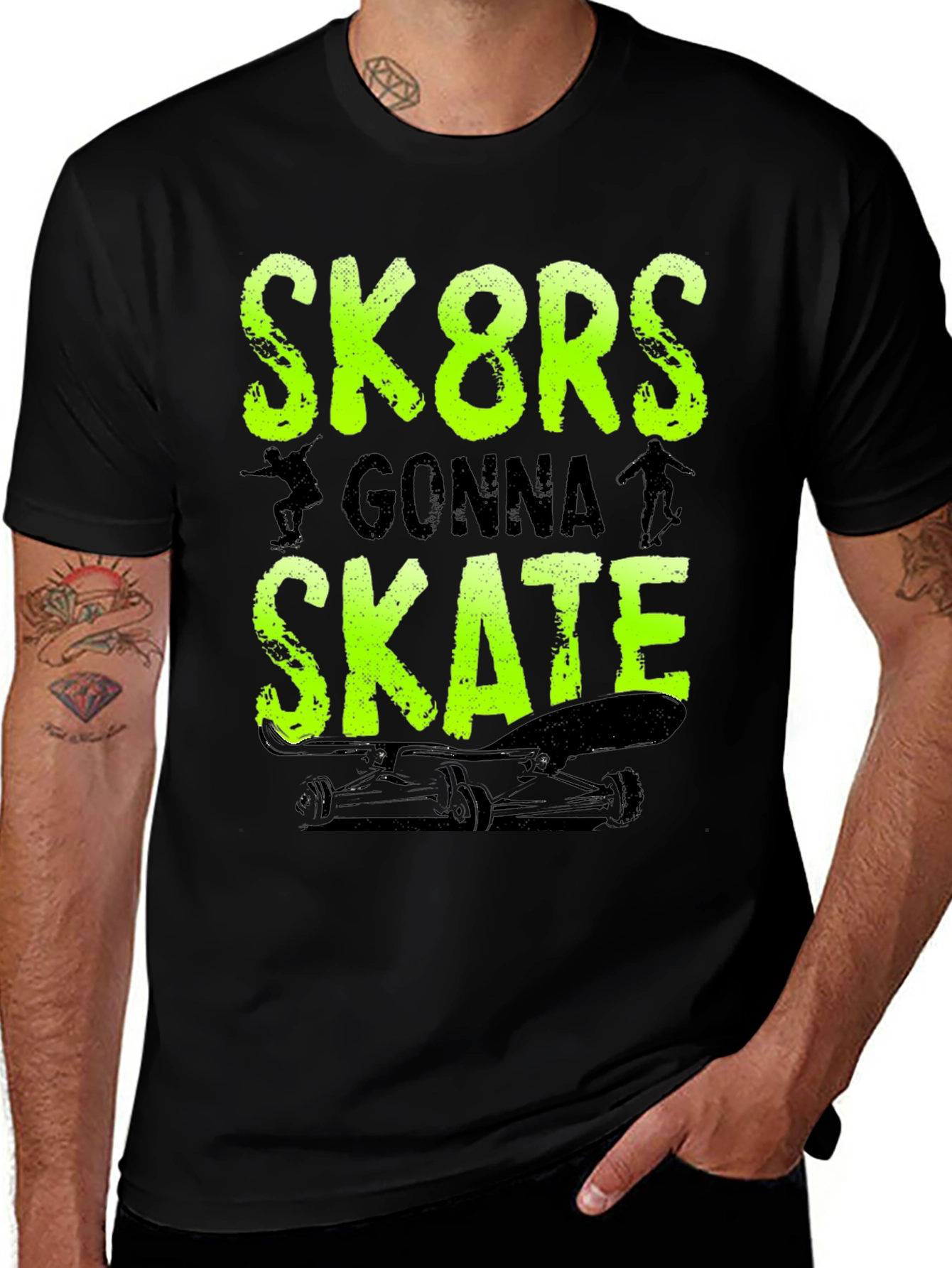 Variant 27 of Sk8rs Gonna Skate Graphic T-Shirt - Skateboarding Tee