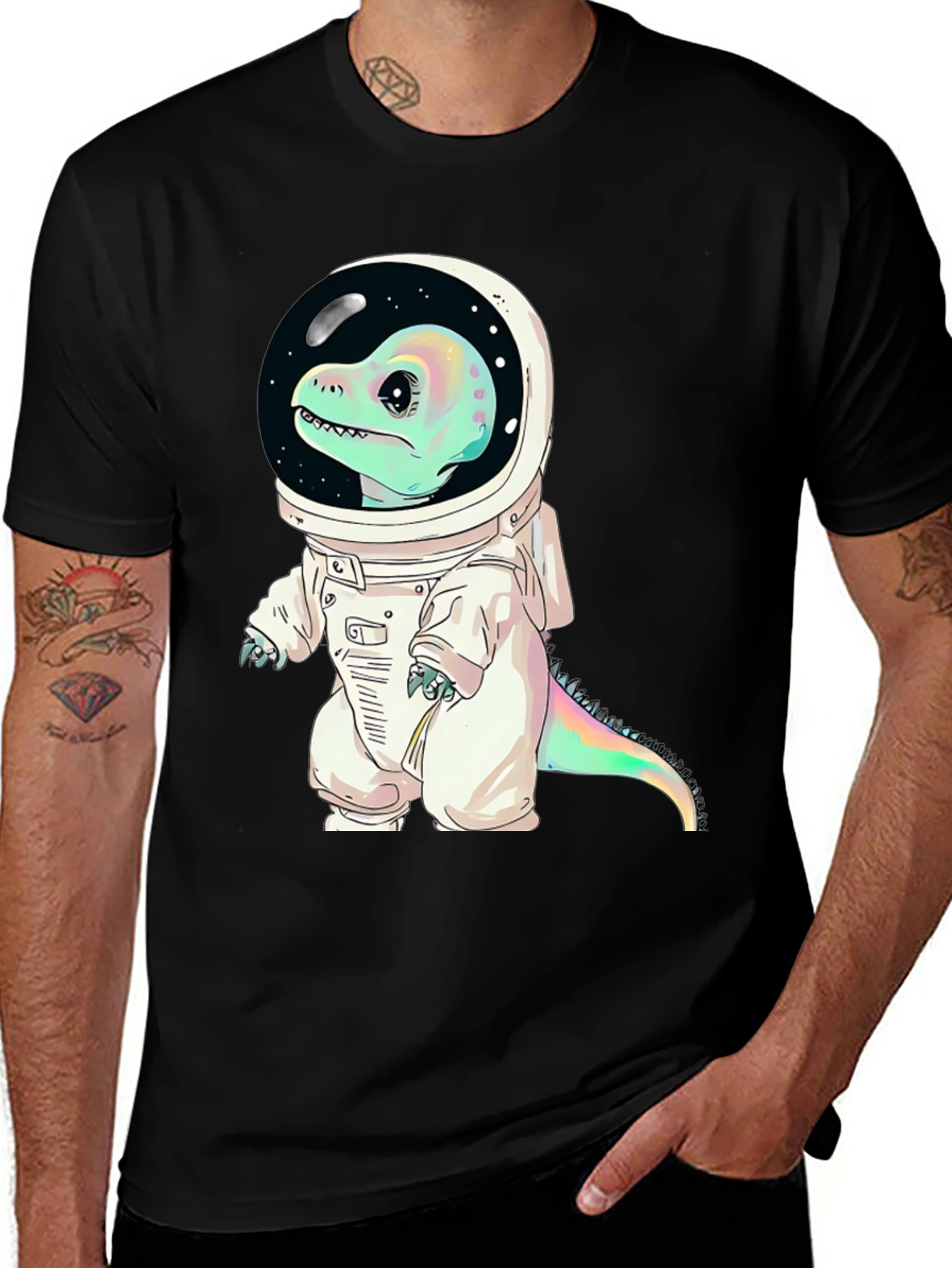 Variant 8 of Dino Astronaut Graphic Tee