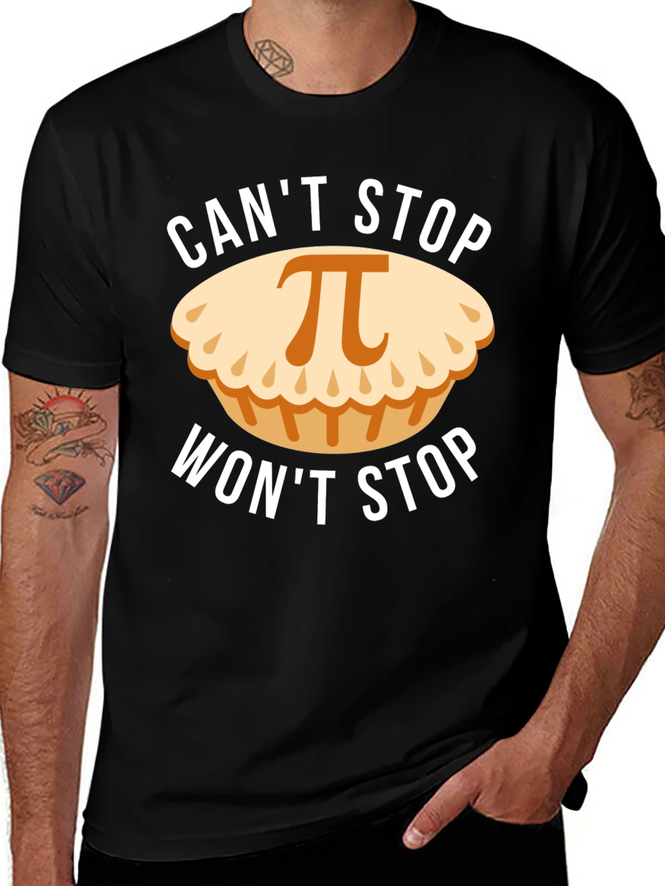 Variant 2 of Can't Stop Won't Stop Pi T-Shirt