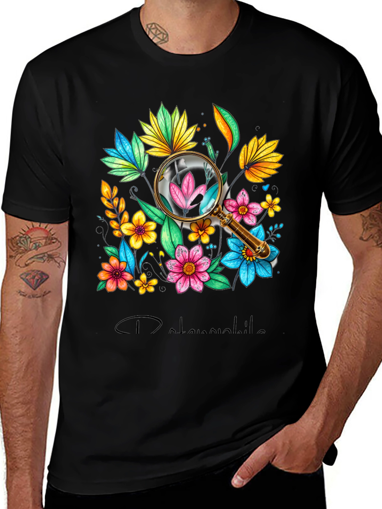 Variant 19 of Botanical Magnifying Glass Graphic Tee