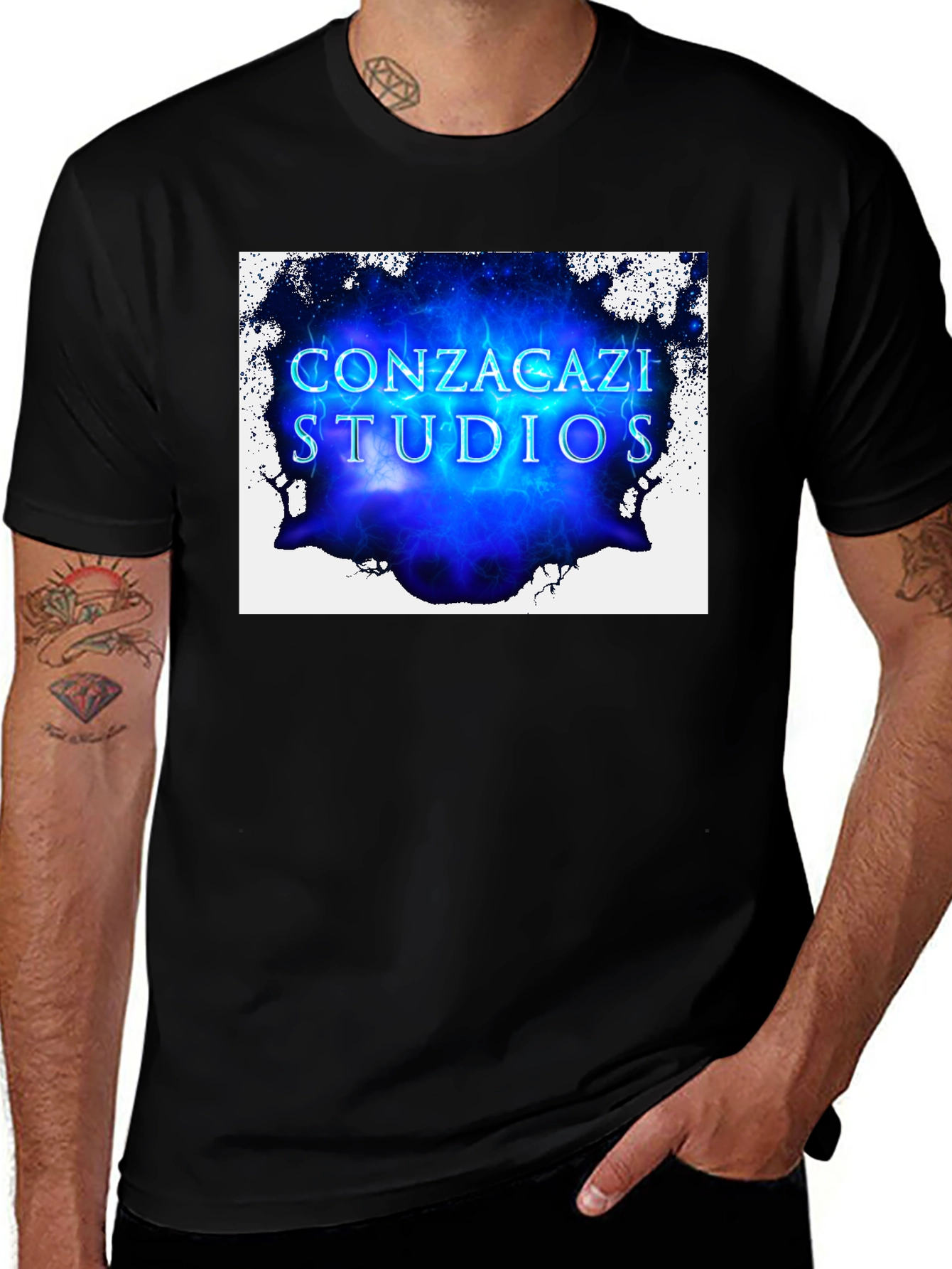 Variant 10 of Conzacazi Studios Black Graphic T-Shirt