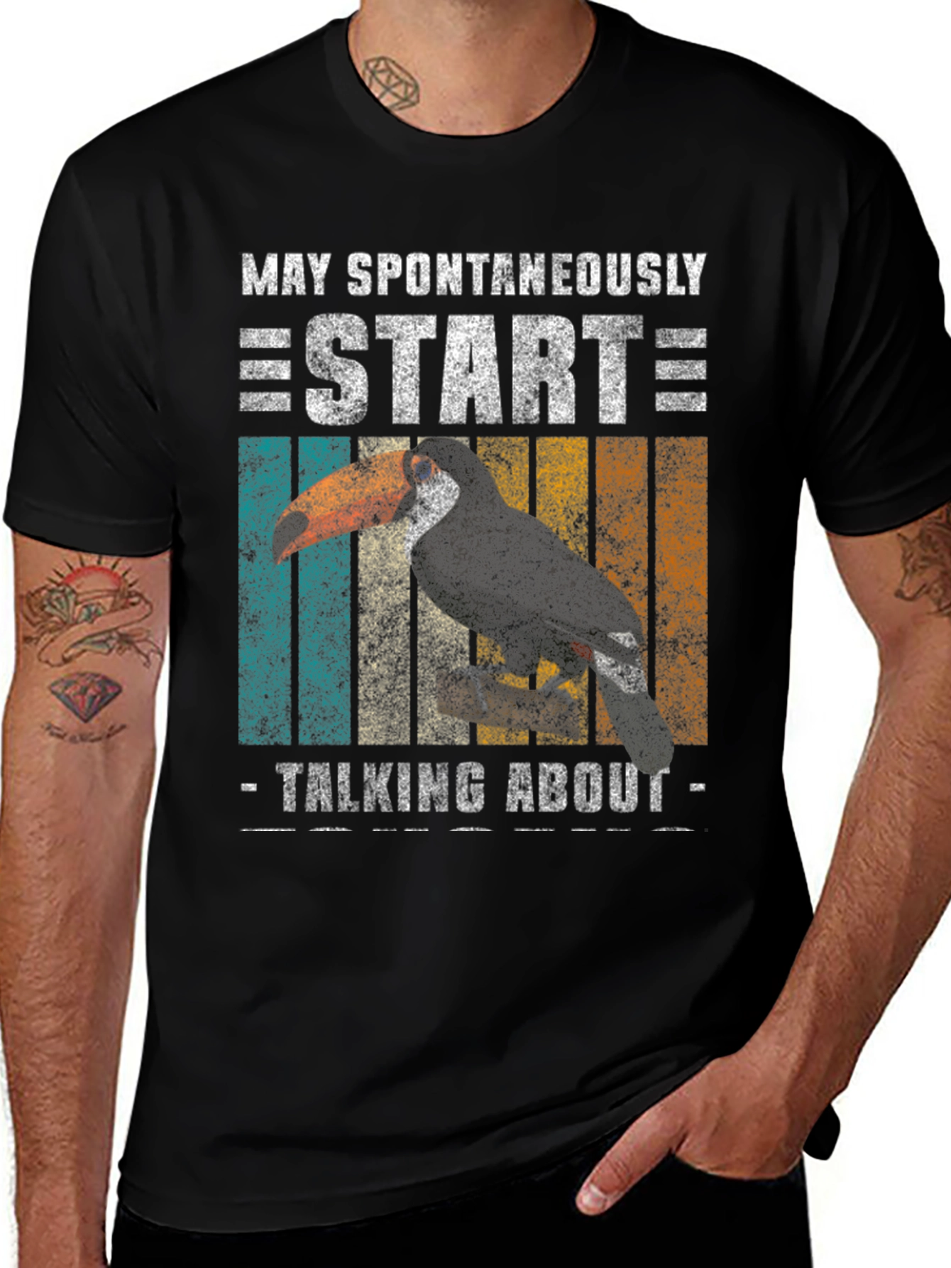 Variant 25 of Toucan Enthusiast Tee: May Spontaneously Start Talking!