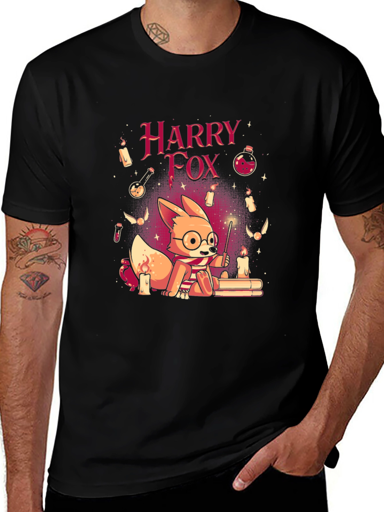 Harry Fox T-Shirt - Wizard Fox Design
