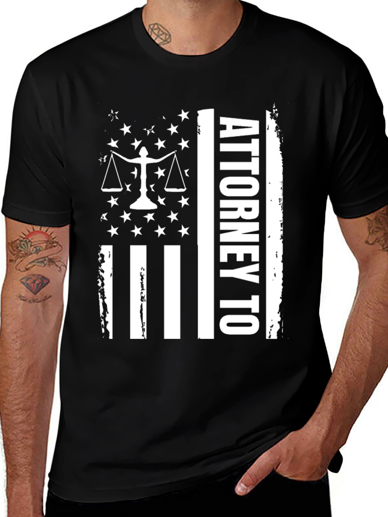Variant 28 of Attorney American Flag Graphic T-Shirt