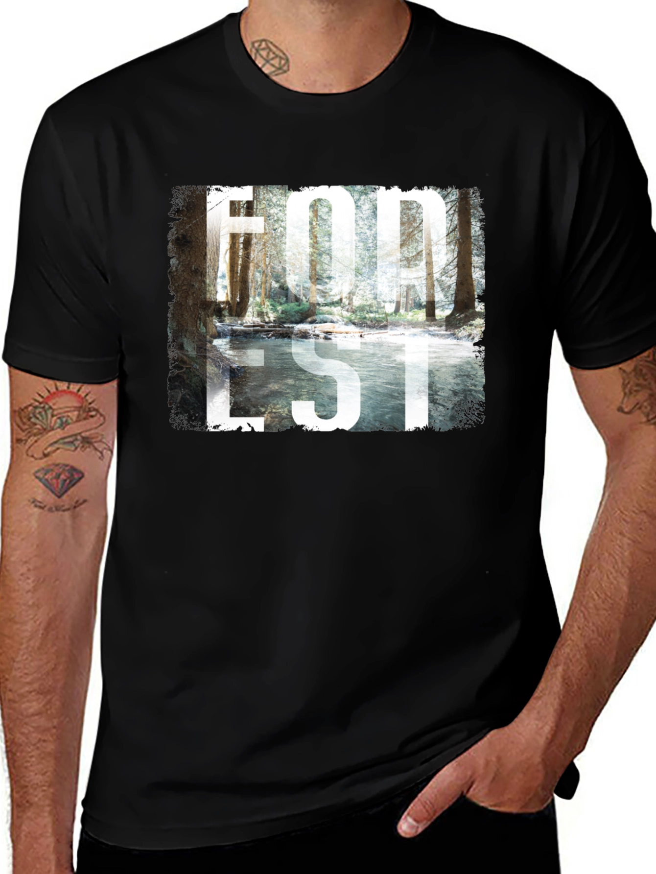 Variant 15 of Forest River Graphic Print Tee