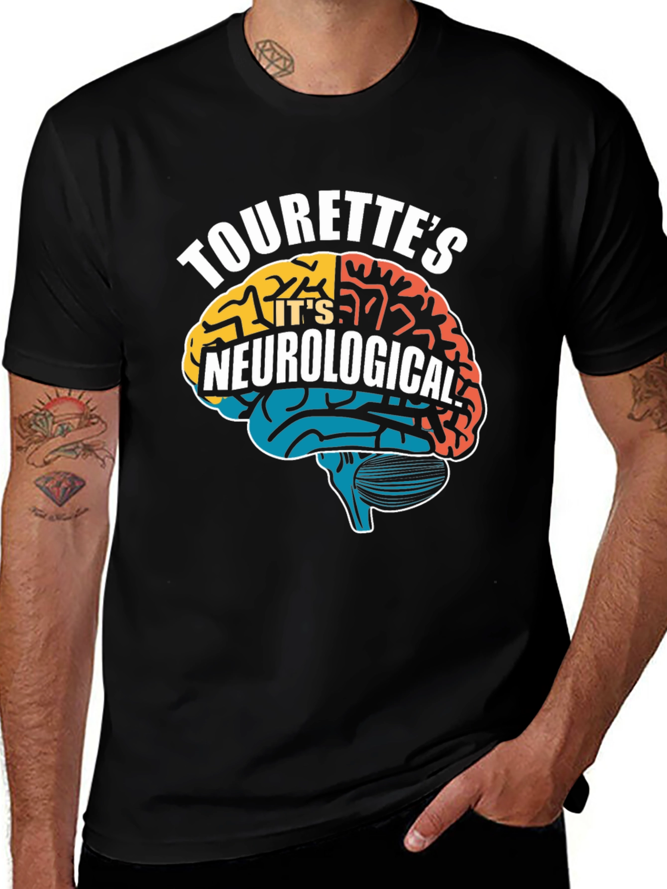 Tourette's Neurological Brain Graphic T-Shirt