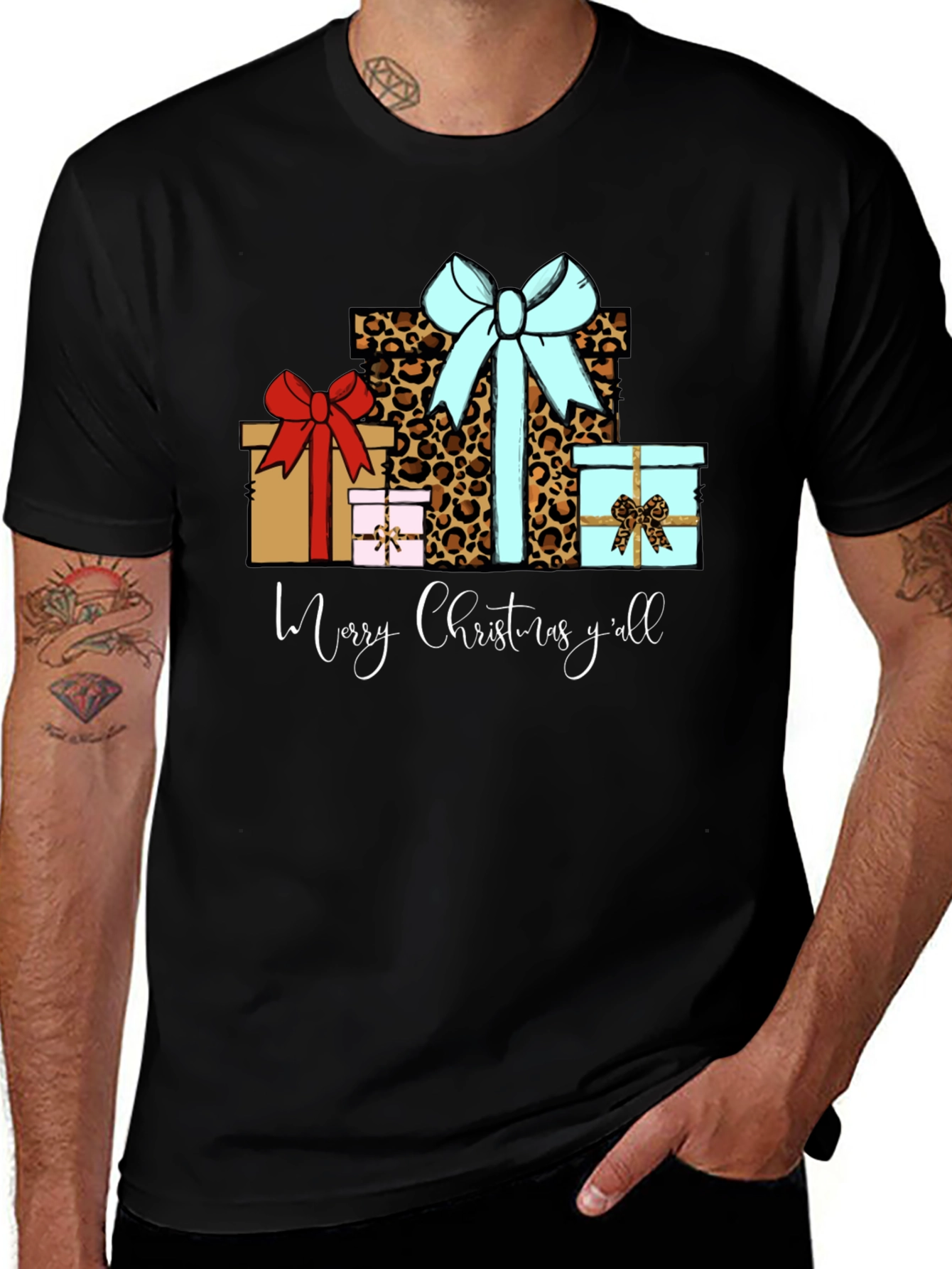 Merry Christmas Y'all Gift Boxes T-Shirt