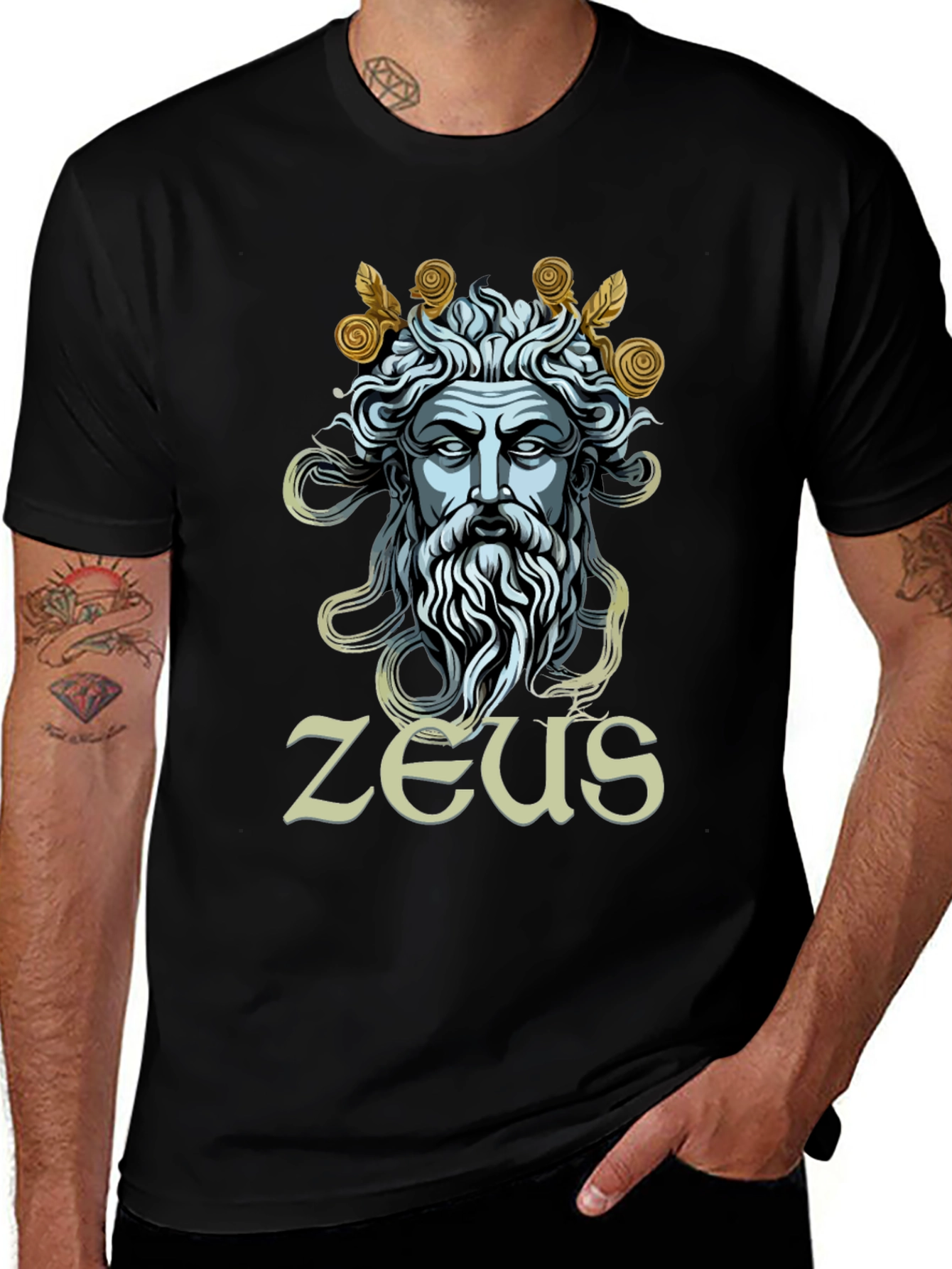 Zeus Graphic Tee - Mythical God T-Shirt
