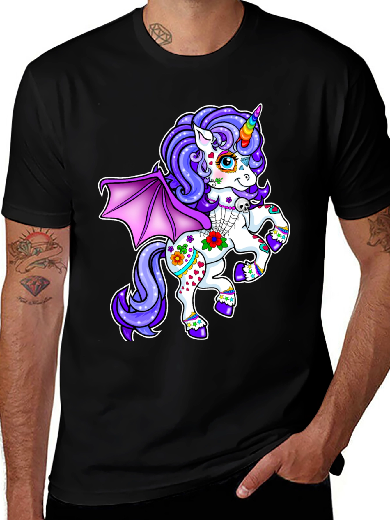 Variant 19 of Unicorn Day of the Dead Graphic T-Shirt