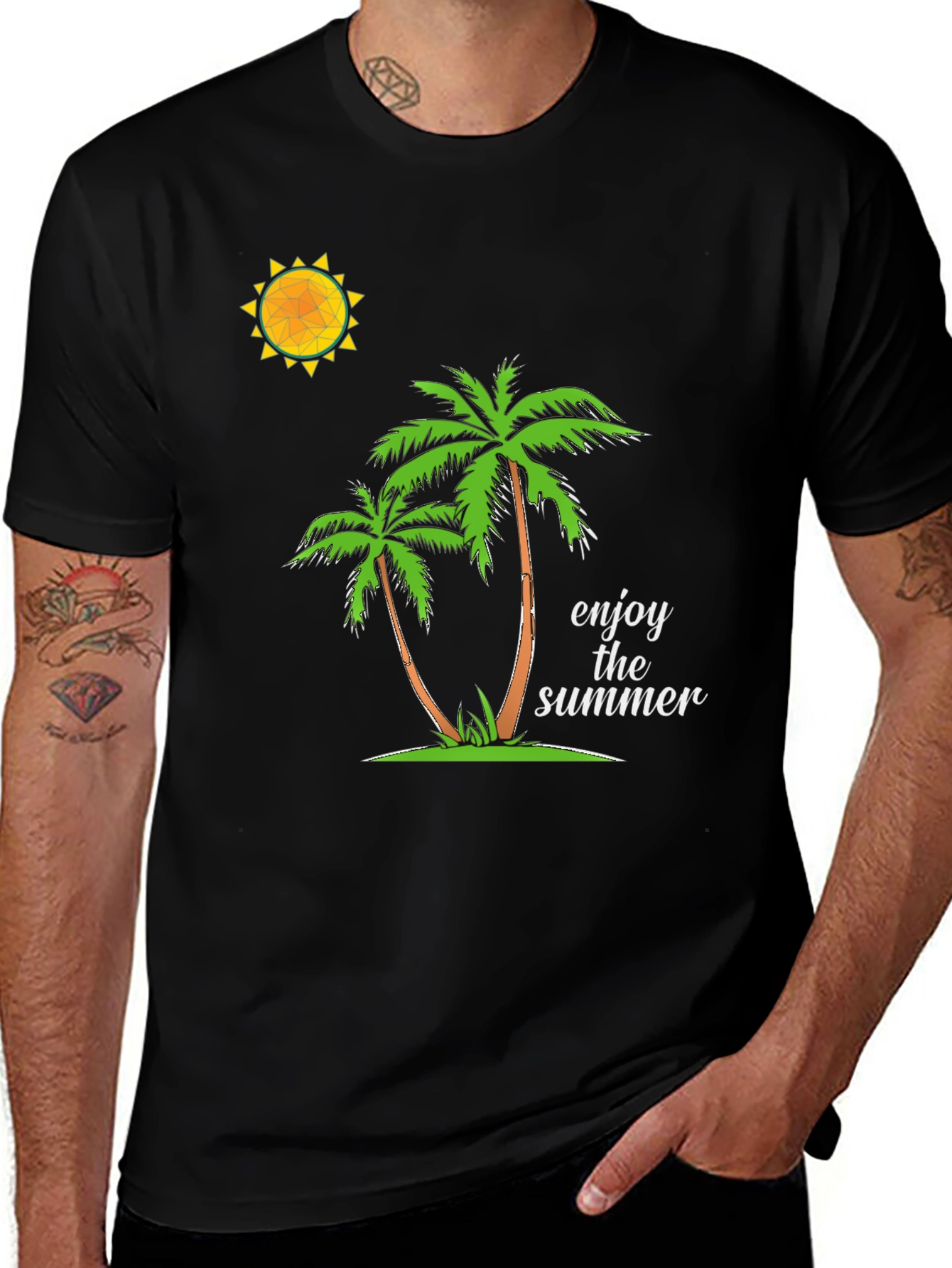Variant 28 of Summer Vibes Black Graphic Tee
