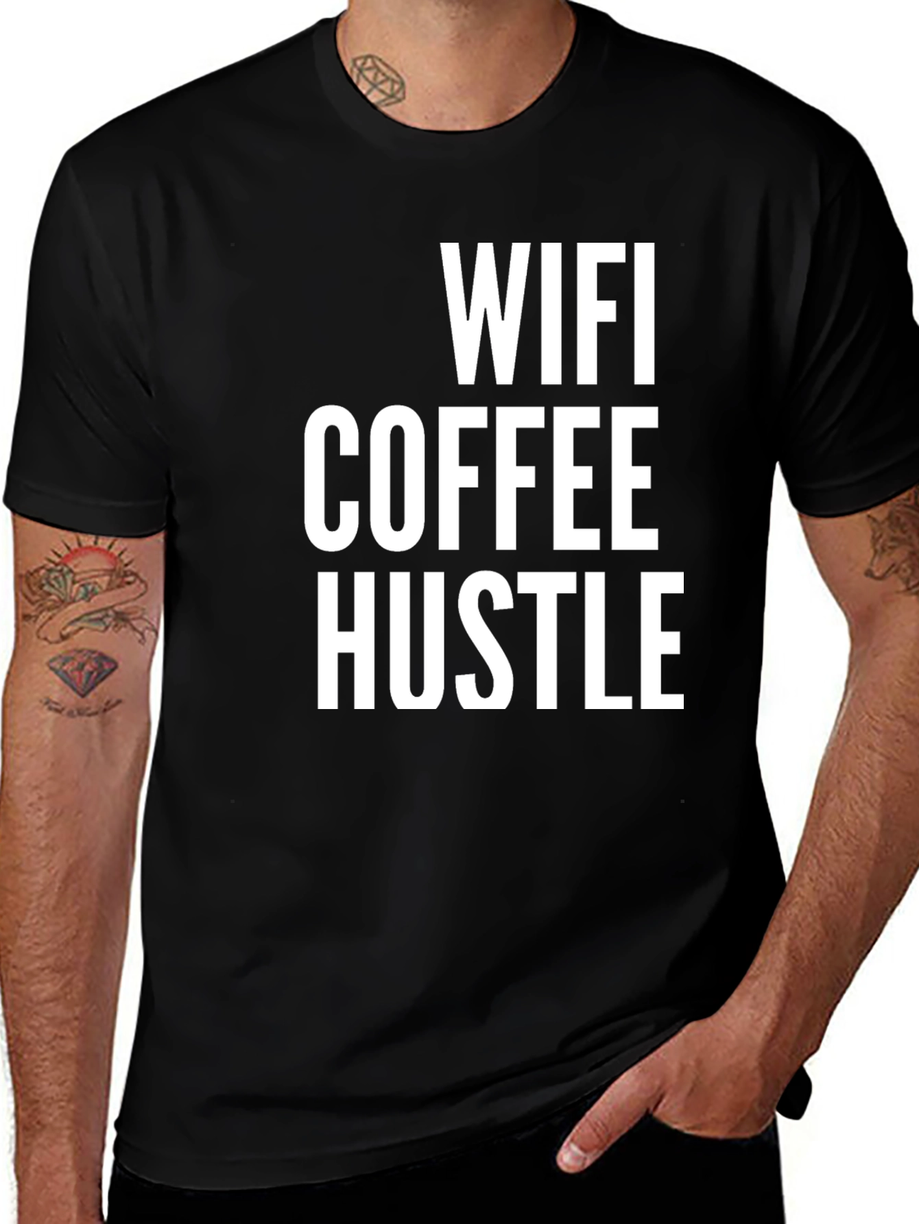 Variant 28 of Wifi Coffee Hustle Graphic Tee