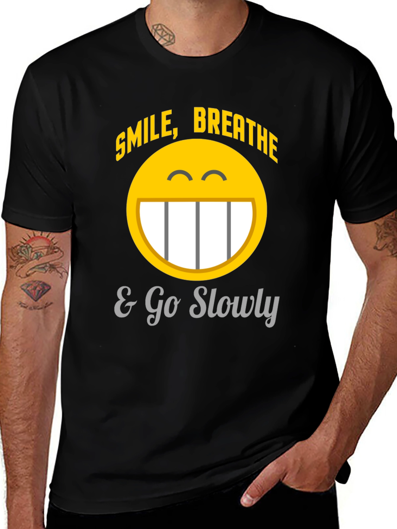 Variant 26 of Smile, Breathe & Go Slowly T-Shirt - Black