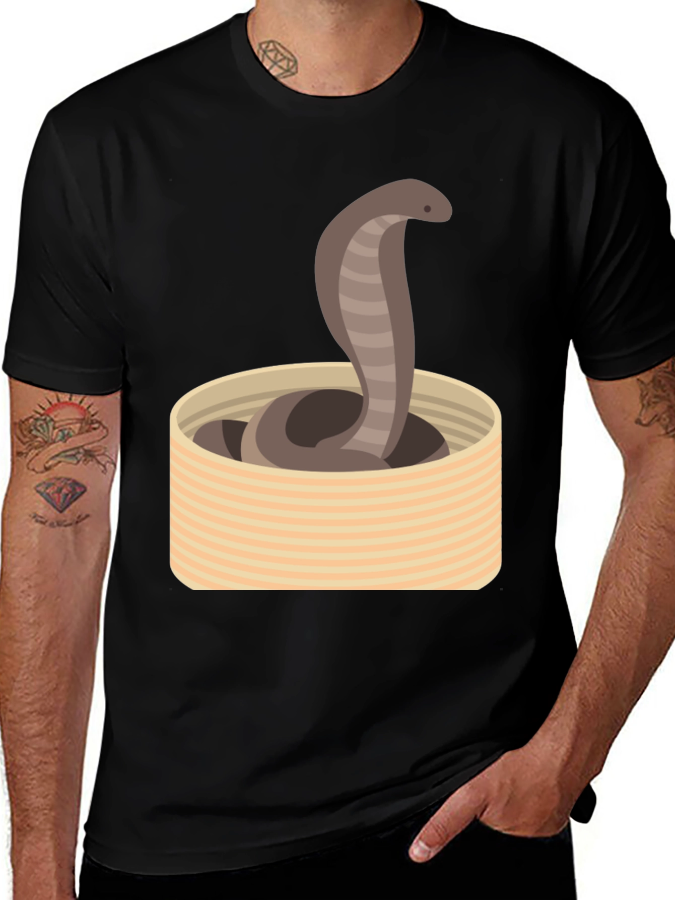 Variant 3 of Snake in a Basket Graphic Tee