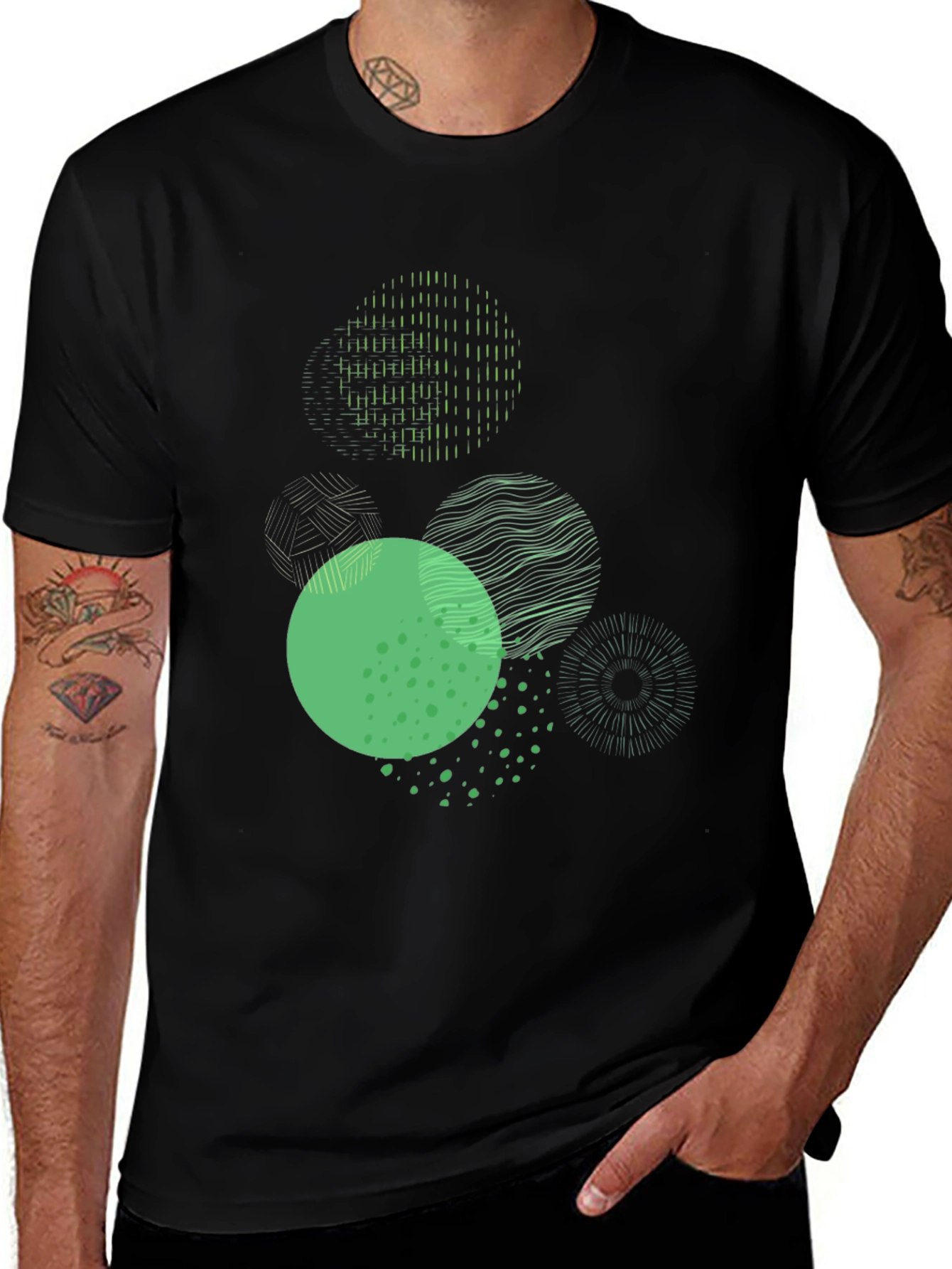 Variant 5 of Abstract Geometric Circles Graphic Tee