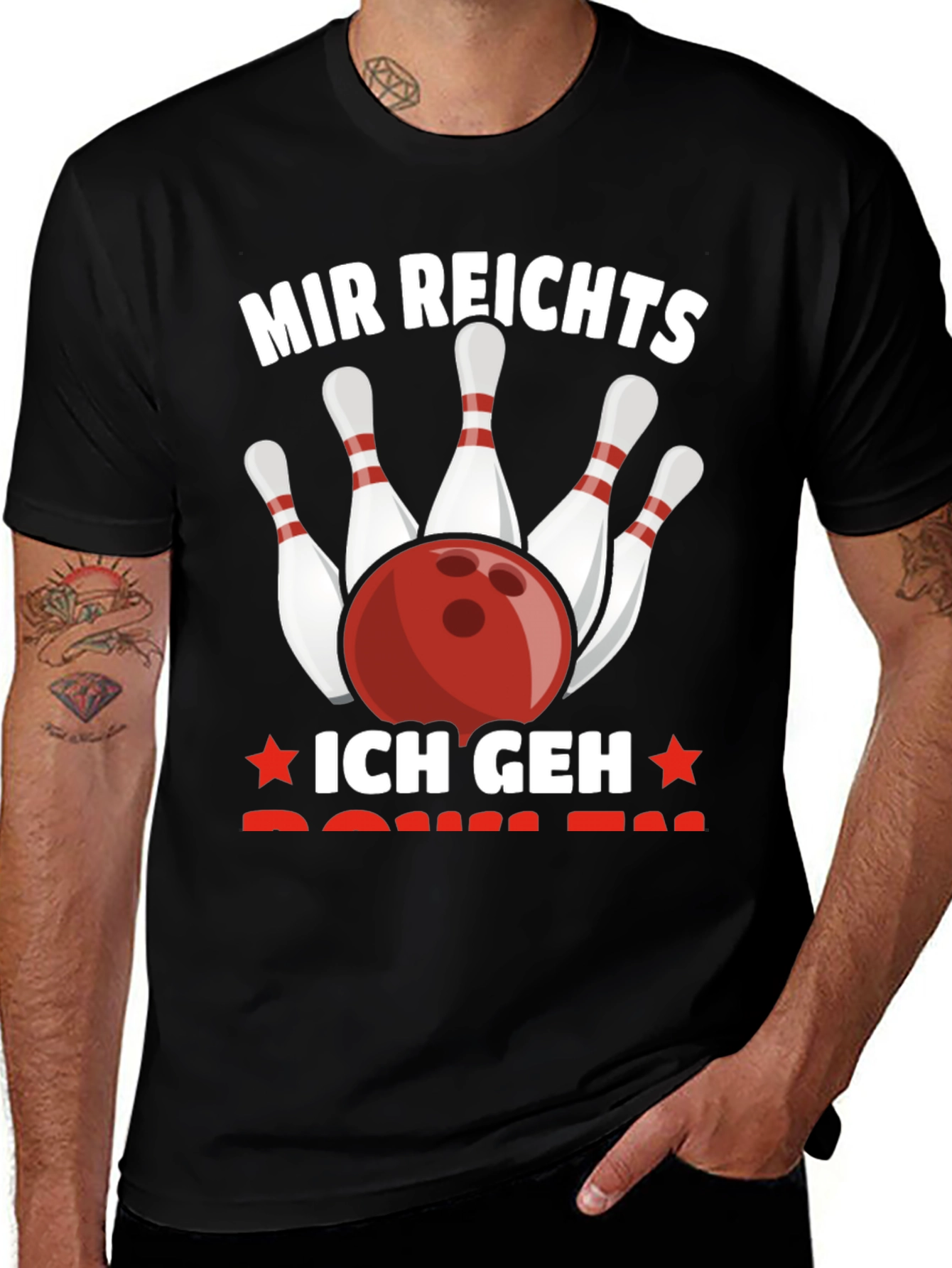 Variant 14 of Bowling Time T-Shirt: Mir Reichts Ich Geh Bowl