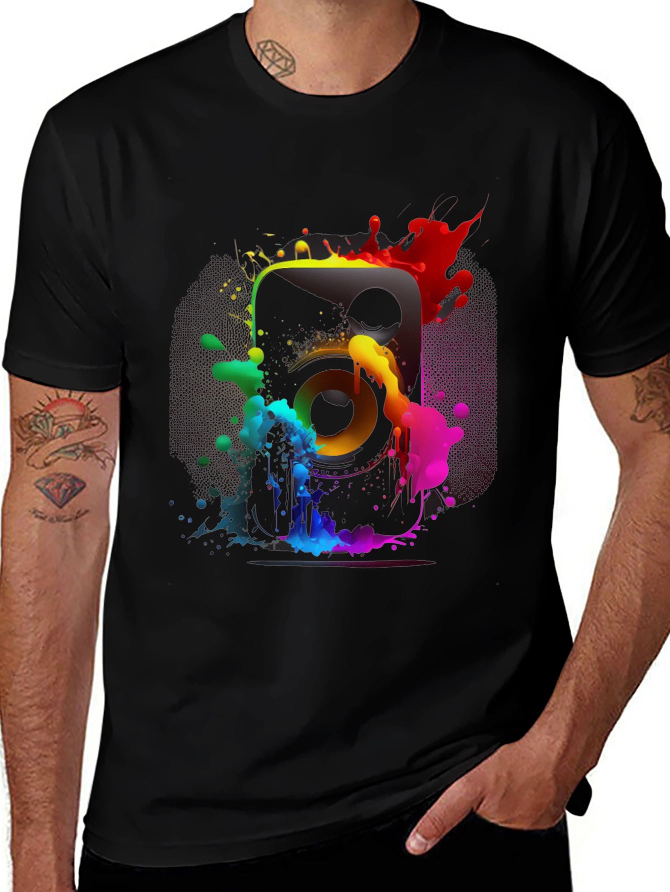 Variant 29 of Colorful Speaker Graphic T-Shirt