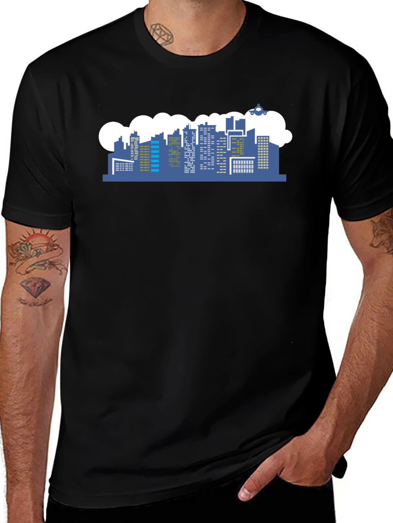 Variant 2 of Cityscape Graphic T-Shirt - Modern Design