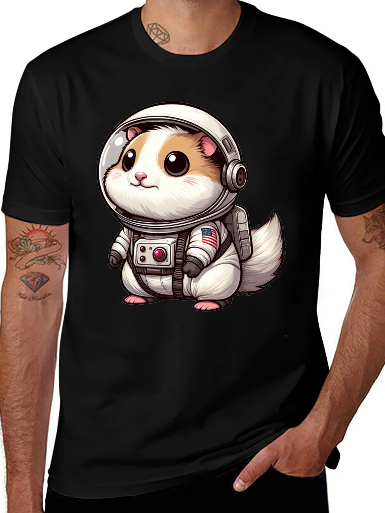 Variant 3 of Hamster Astronaut Graphic Tee