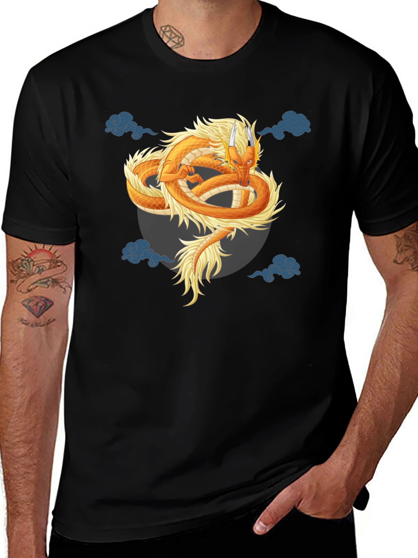 Variant 26 of Dragon Graphic Tee - Artistic Asian Inspired Design