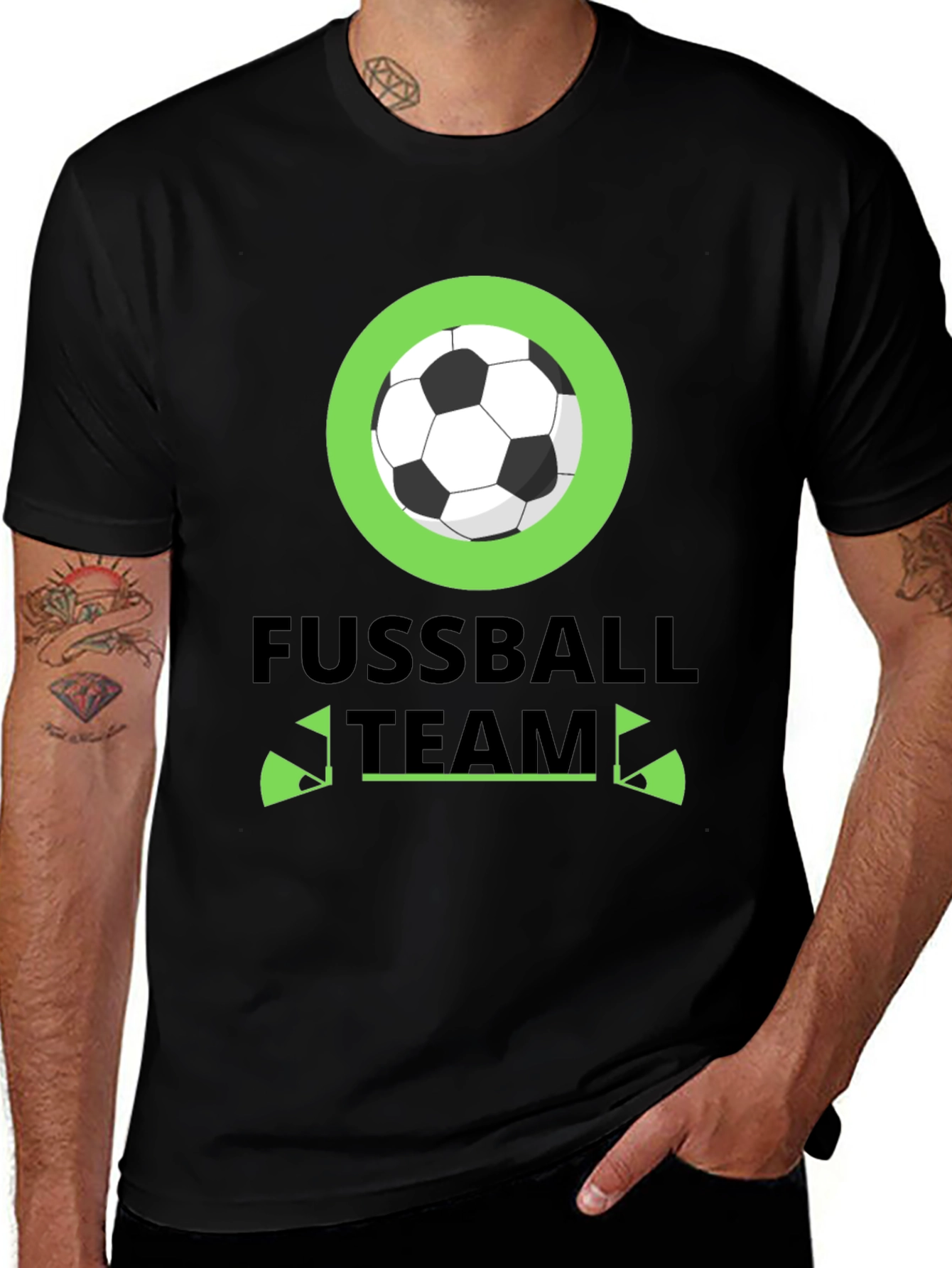 Variant 22 of Fussball Team T-Shirt - Soccer Ball Graphic Tee