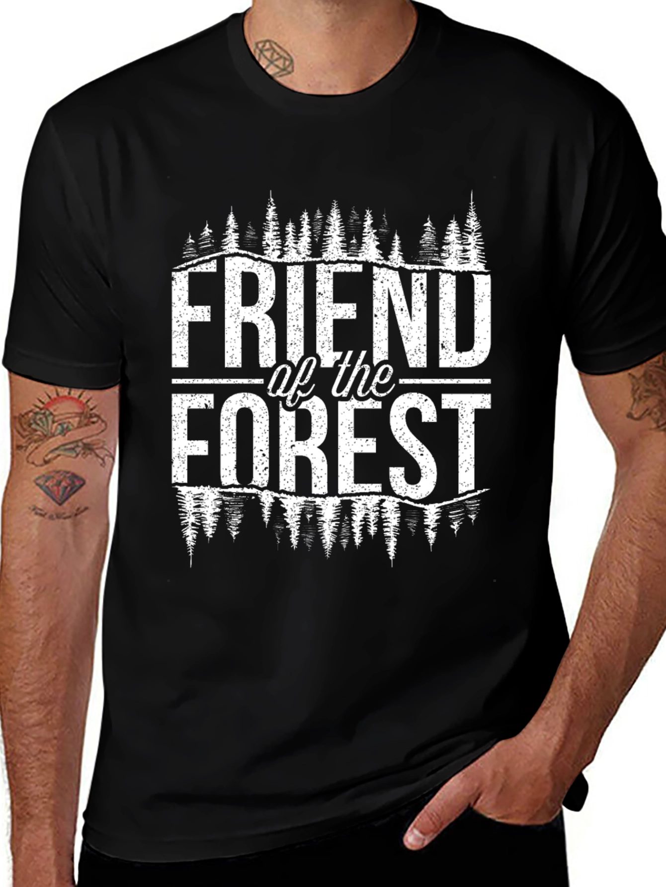 Variant 4 of Friend of the Forest Graphic Tee - Eco-Friendly Shirt