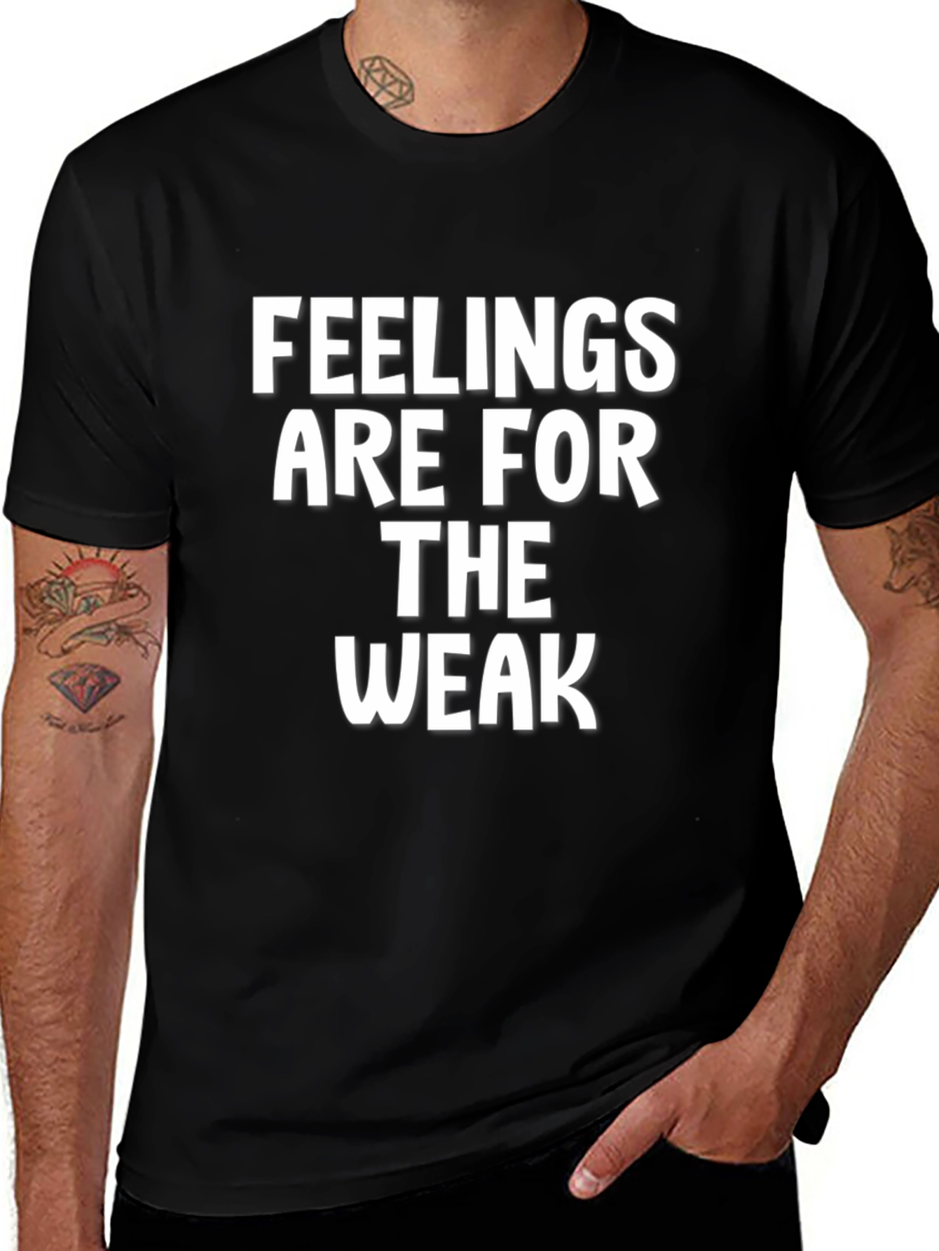 Variant 19 of Feelings Are For The Weak - Sarcastic T-Shirt