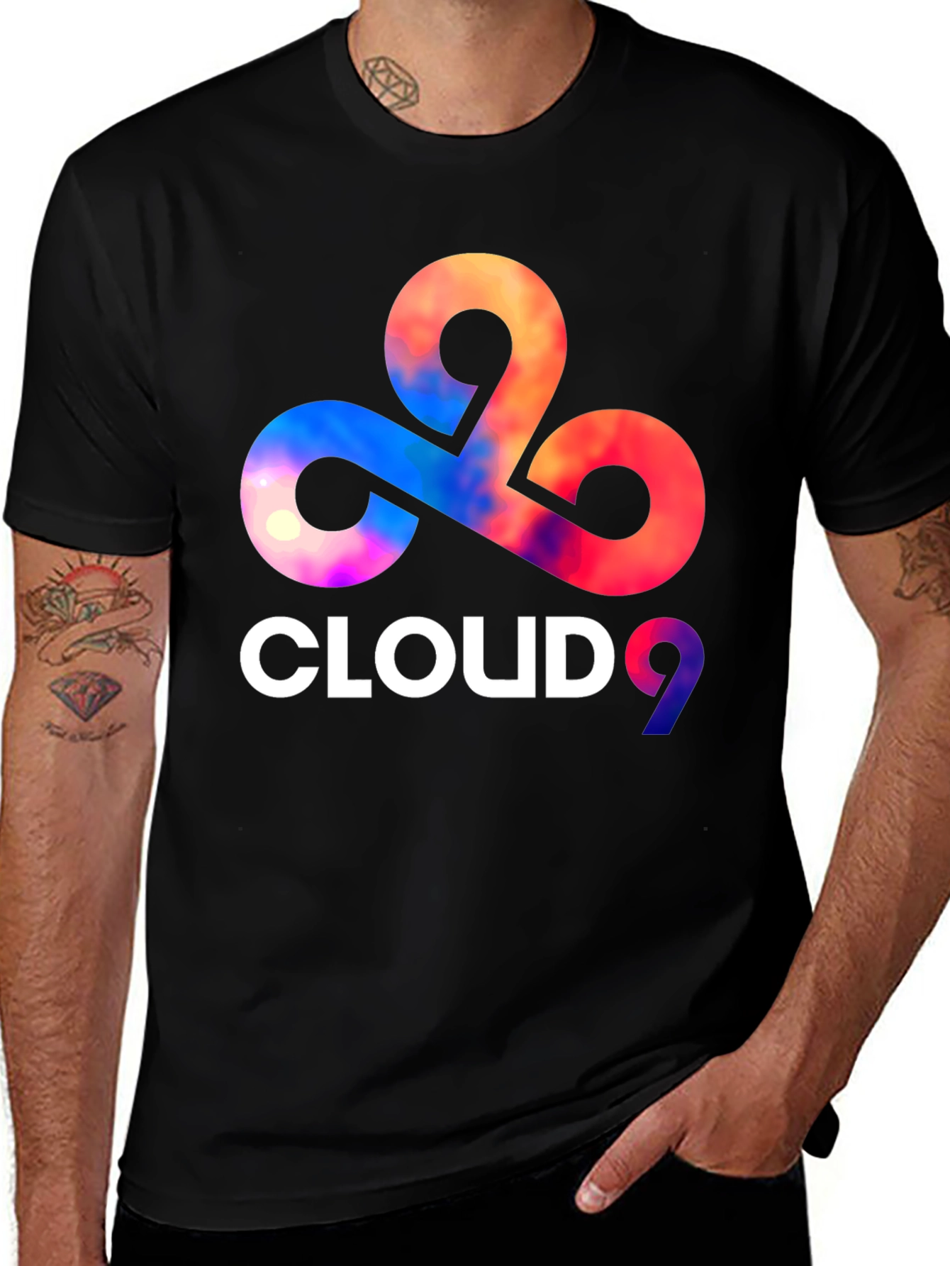 Cloud9 Graphic Print T-Shirt - Black