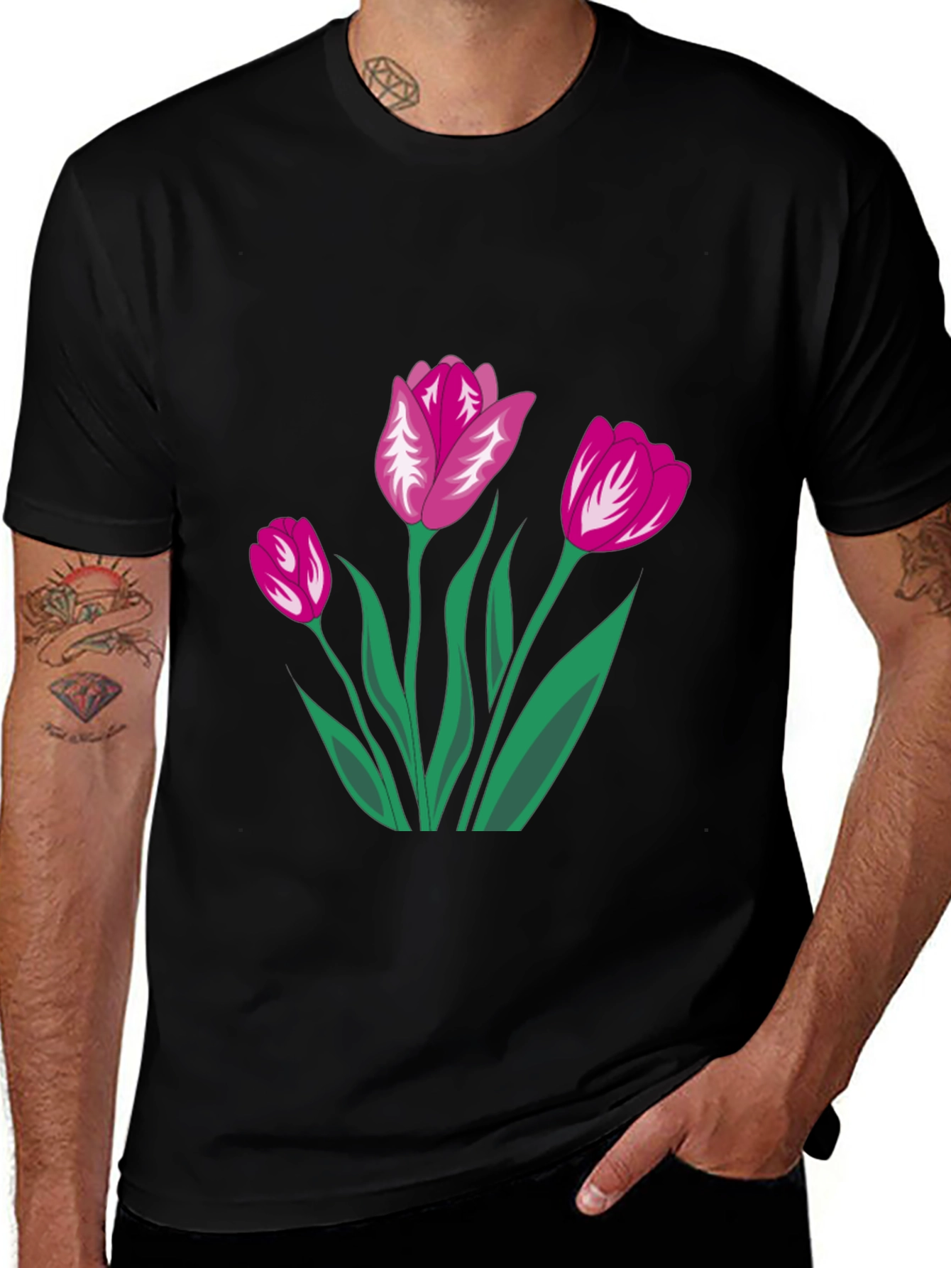 Variant 19 of Floral Print Tee - Stylish Casual Wear