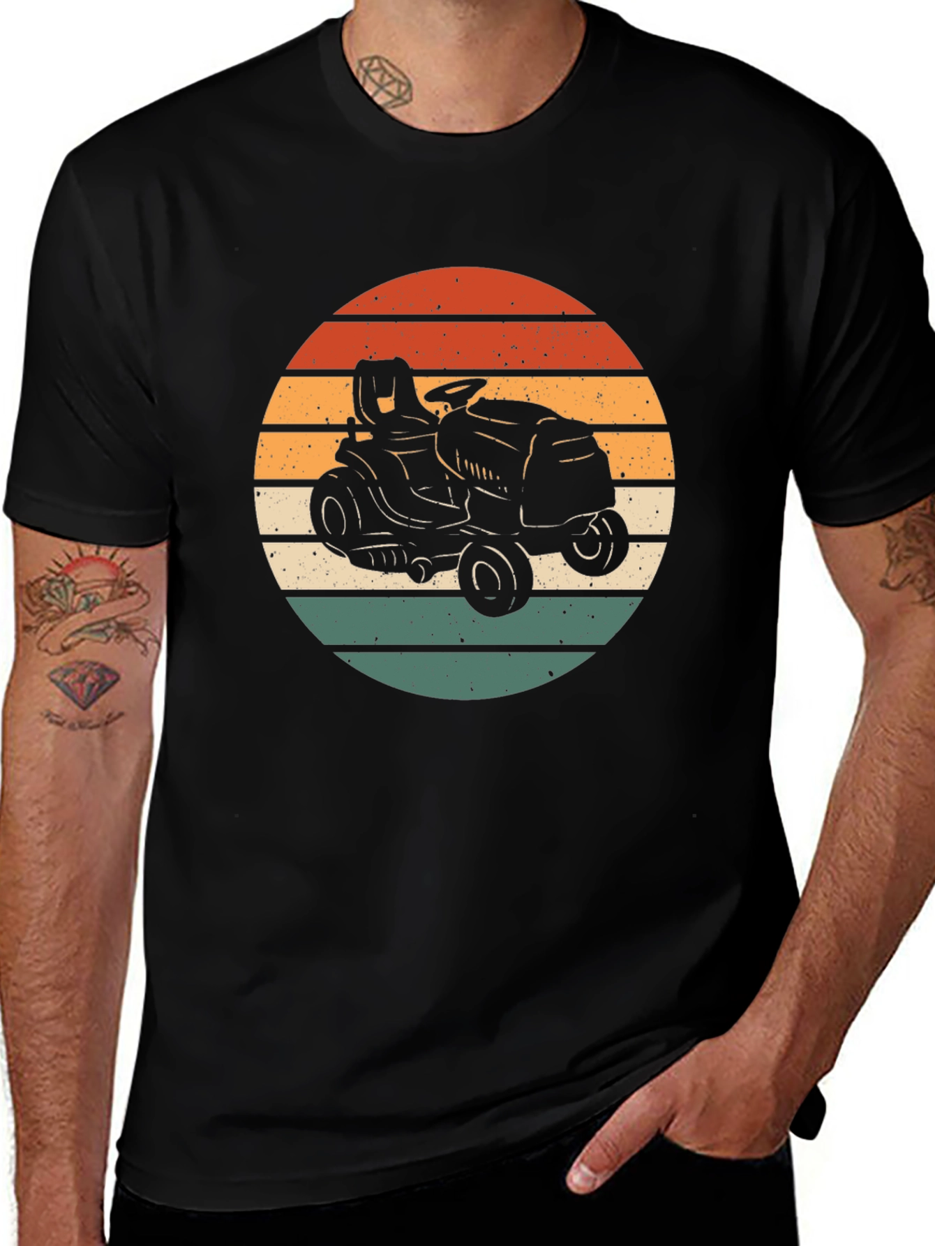 Variant 21 of Vintage Sunset Lawn Mower T-Shirt