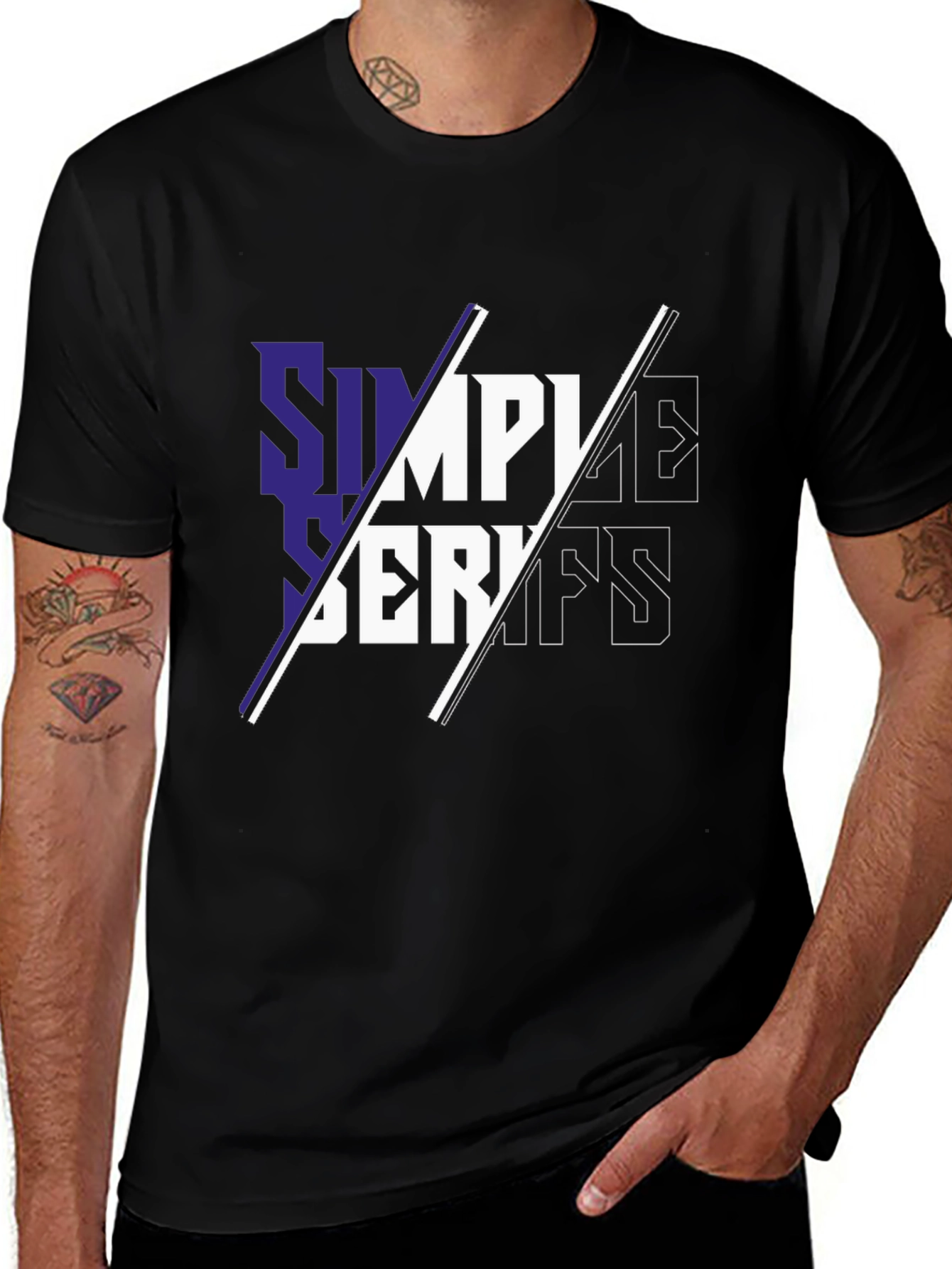 Variant 3 of Simple Series Graphic Tee - Men's Black T-Shirt
