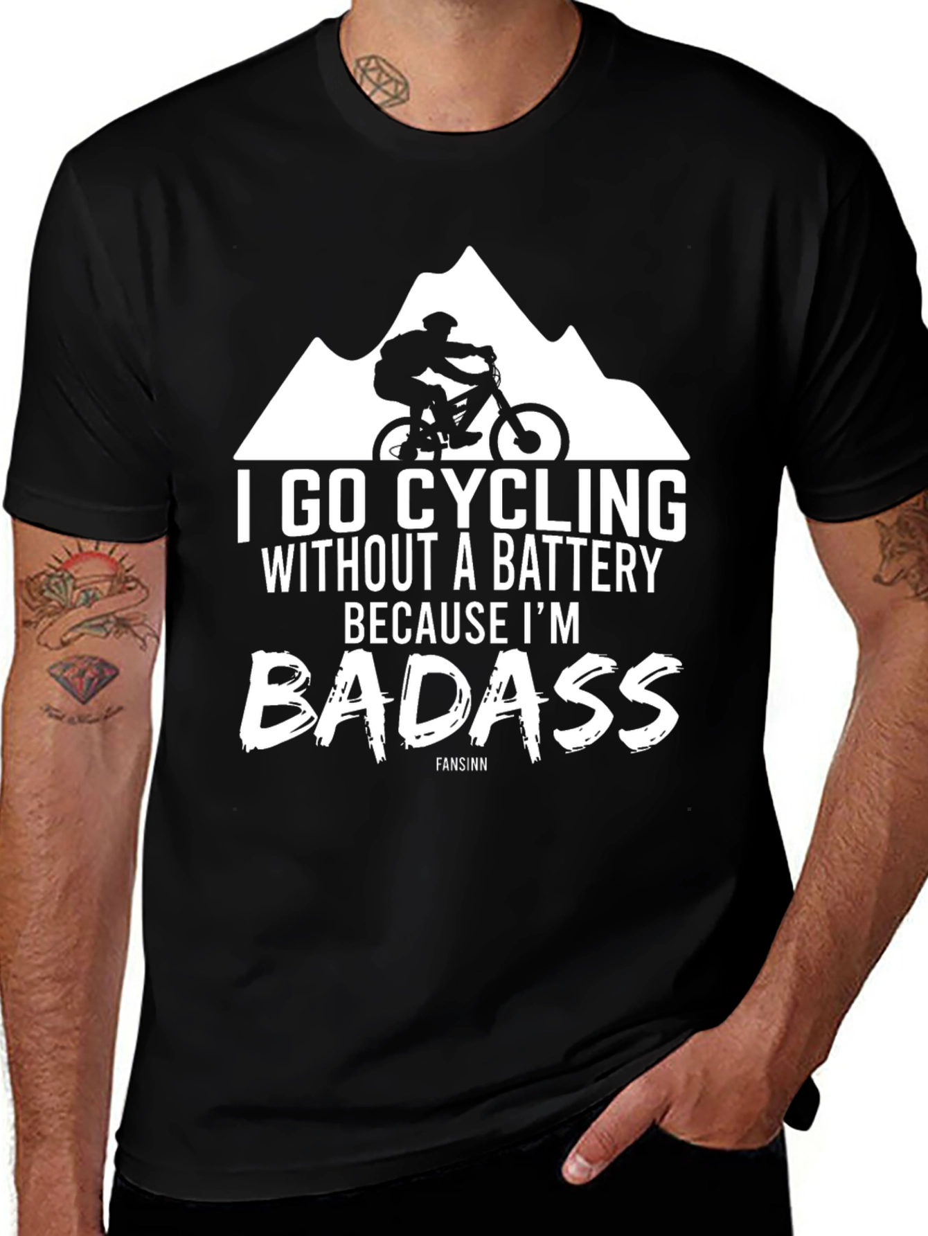 Variant 12 of Cycling Badass T-Shirt