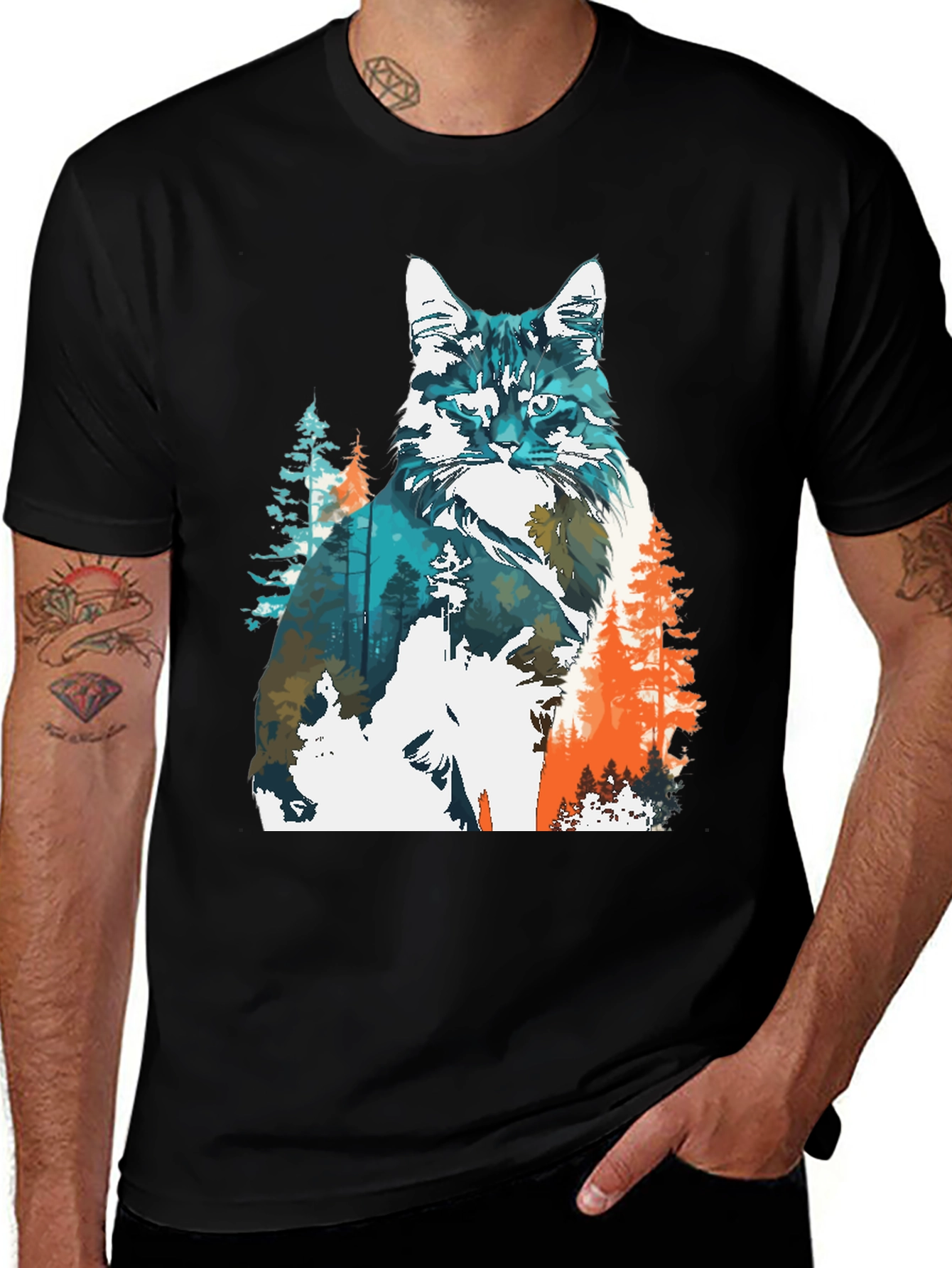 Variant 3 of Cat Forest T-Shirt