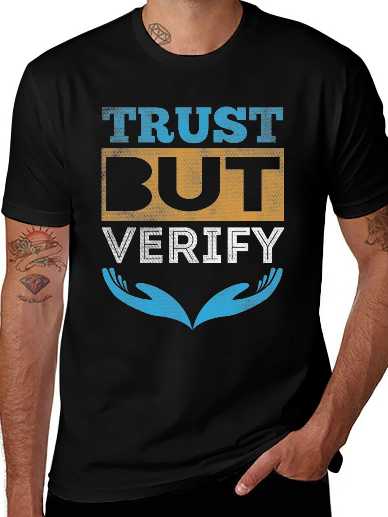 Variant 9 of Trust But Verify Graphic T-Shirt