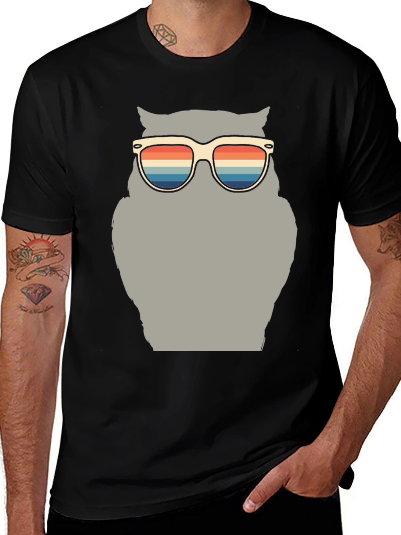 Variant 10 of Cool Owl Retro Sunglasses Tee