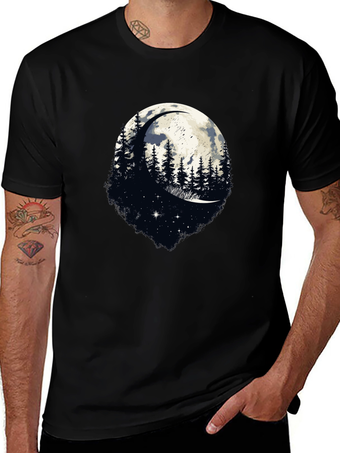 Variant 13 of Moonlit Forest Graphic Tee
