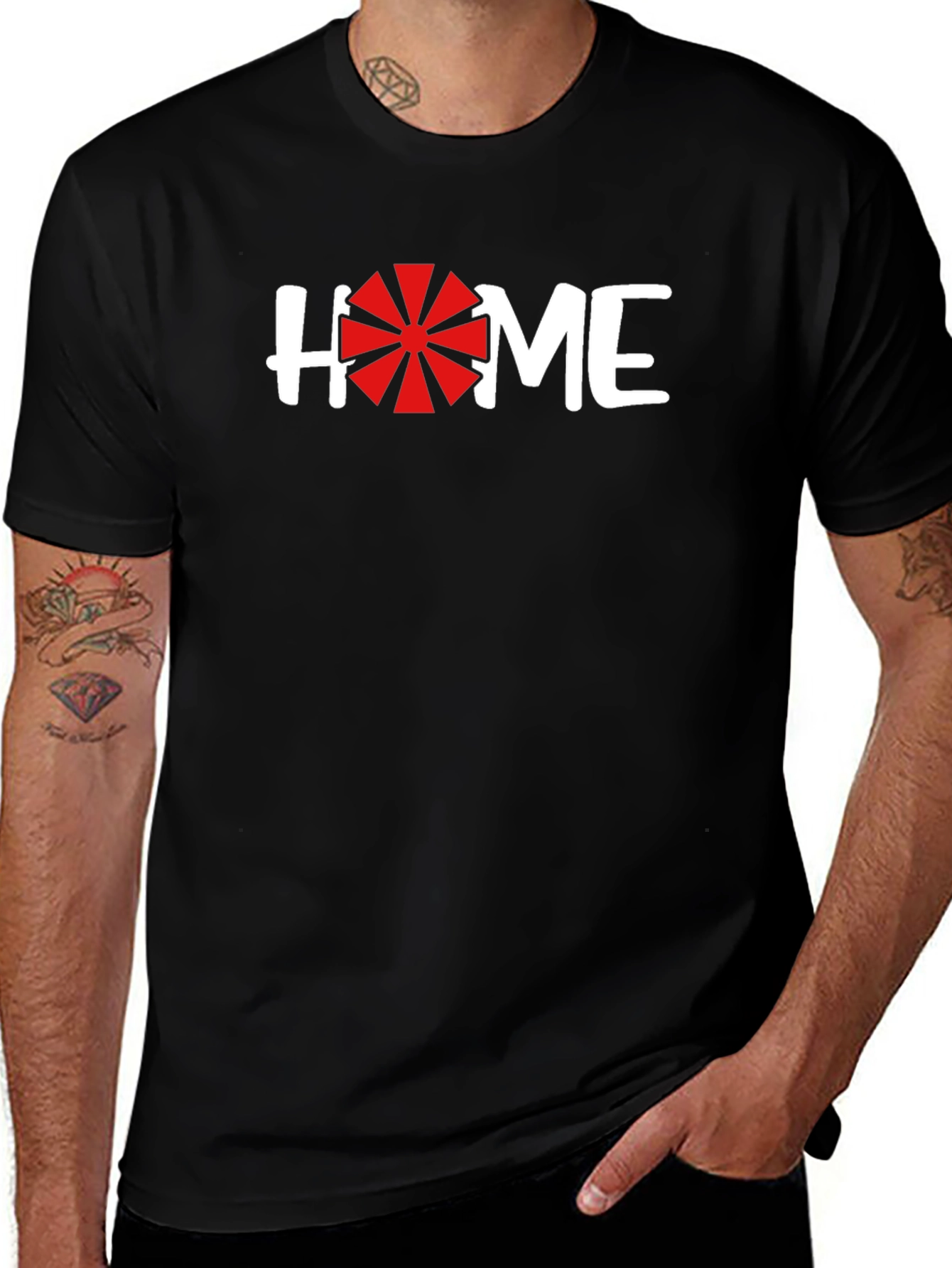Variant 24 of Home Red Symbol Black T-Shirt