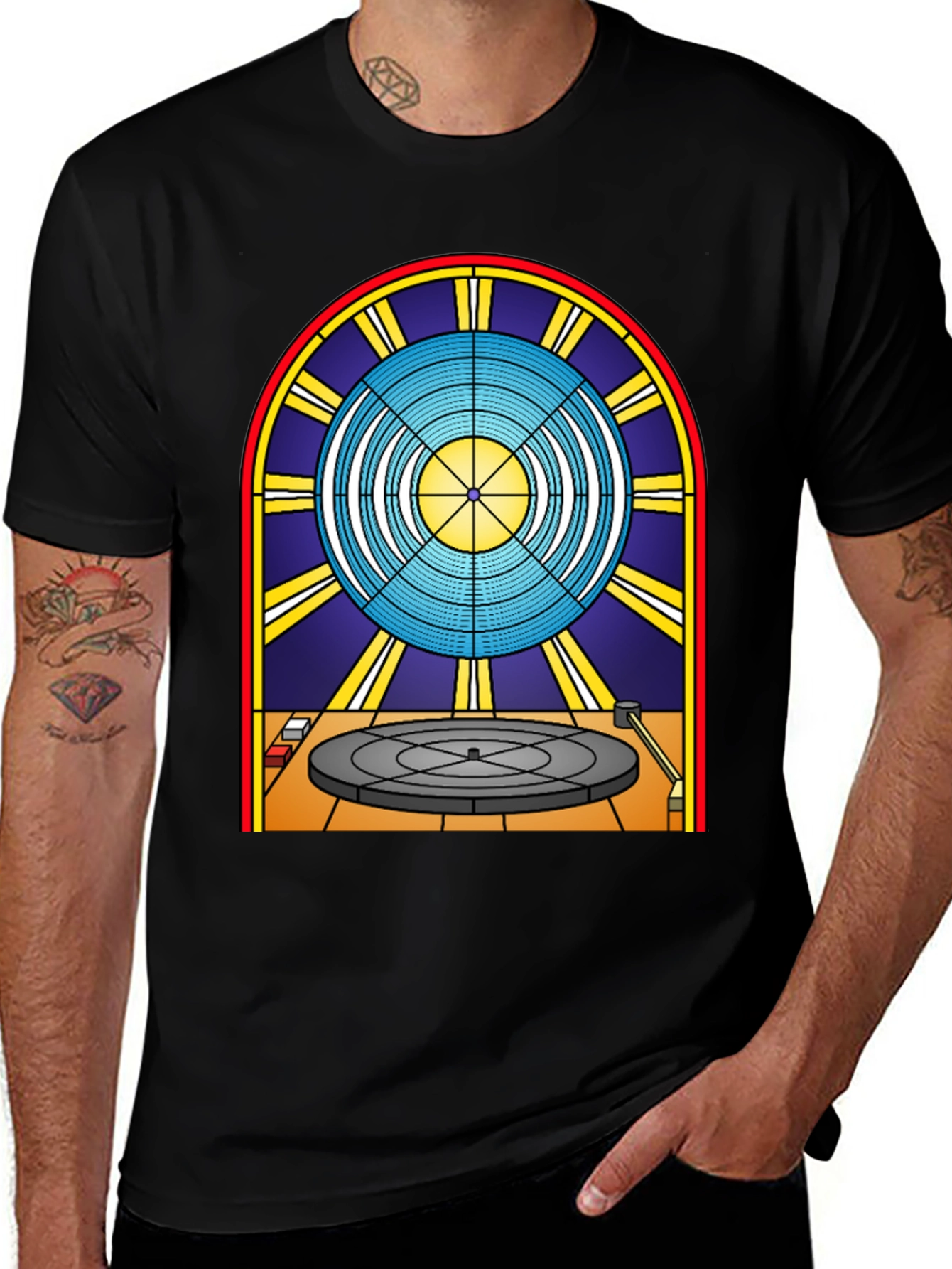 Variant 27 of Retro Turntable T-Shirt - Vinyl Record Player Design