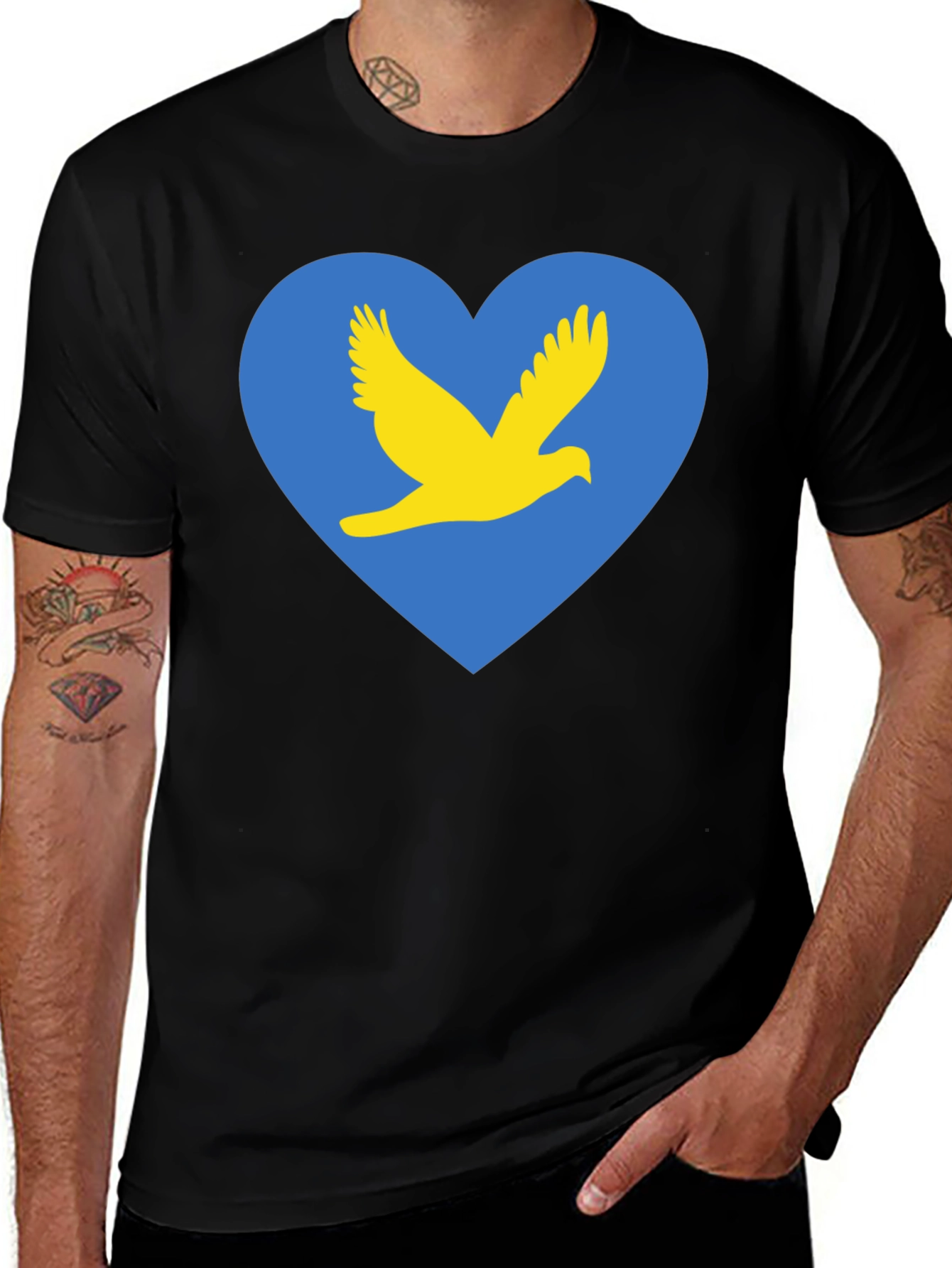 Variant 21 of Peace Dove Heart T-Shirt - Stylish Graphic Tee