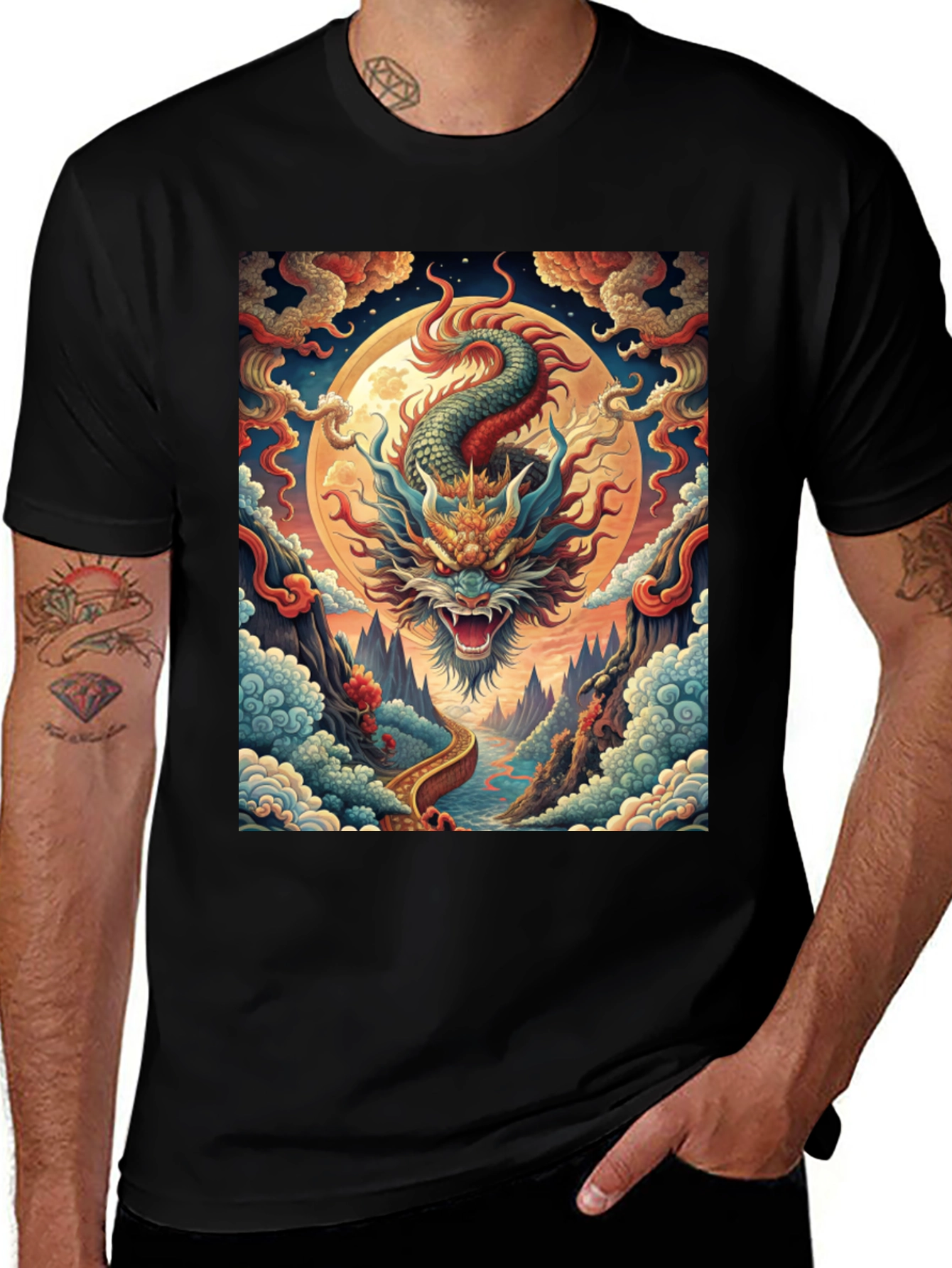 Variant 28 of Dragon T-Shirt - Artistic Graphic Tee