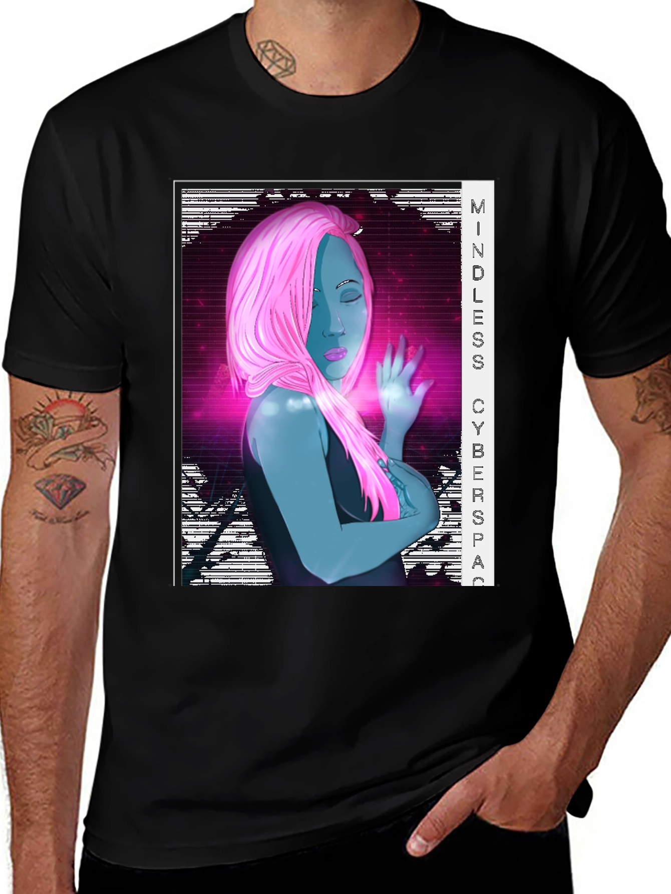 Mindless Cyberspace Graphic Tee - Black