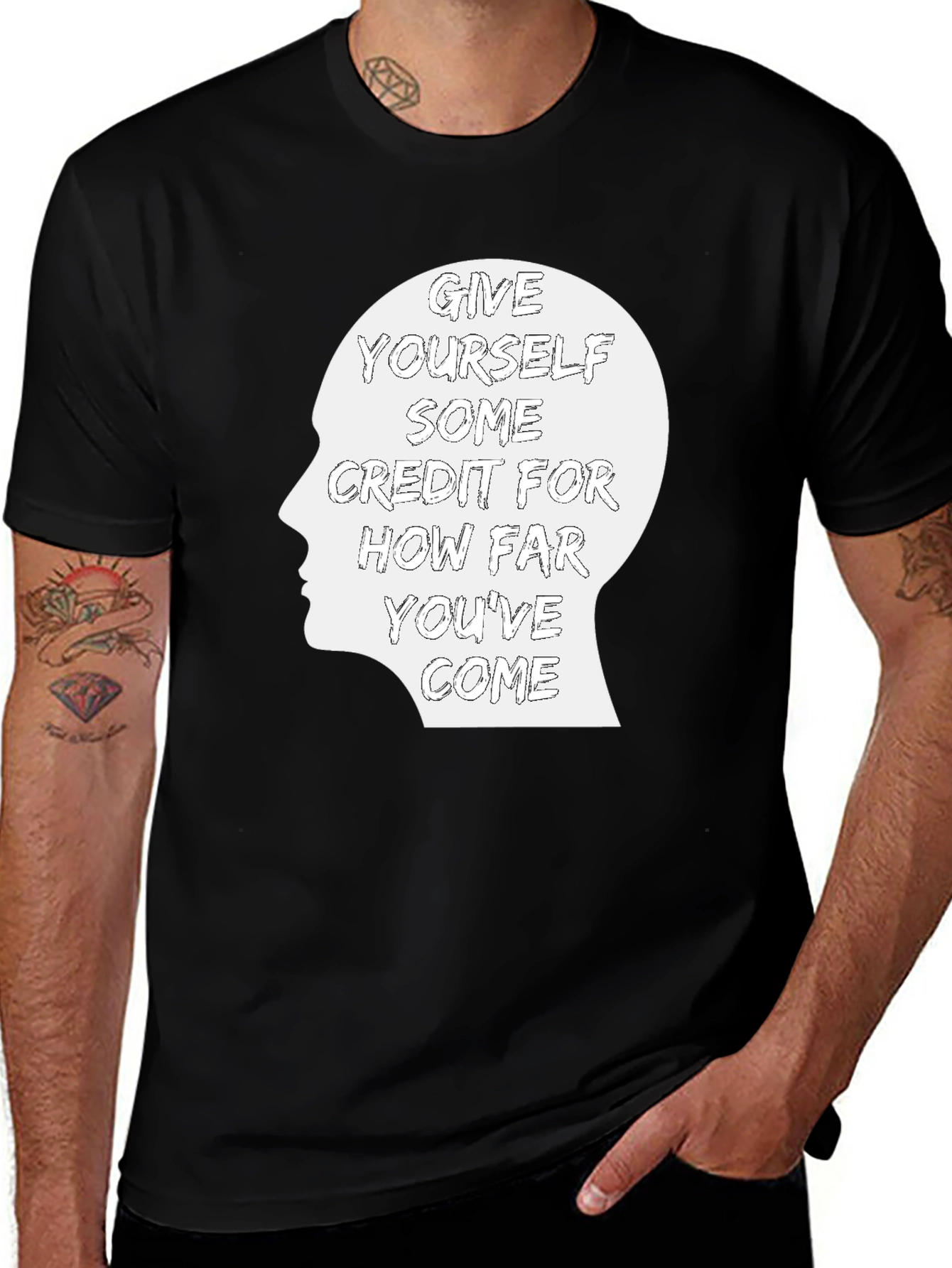 Variant 20 of Inspirational 'Give Yourself Credit' Graphic Tee
