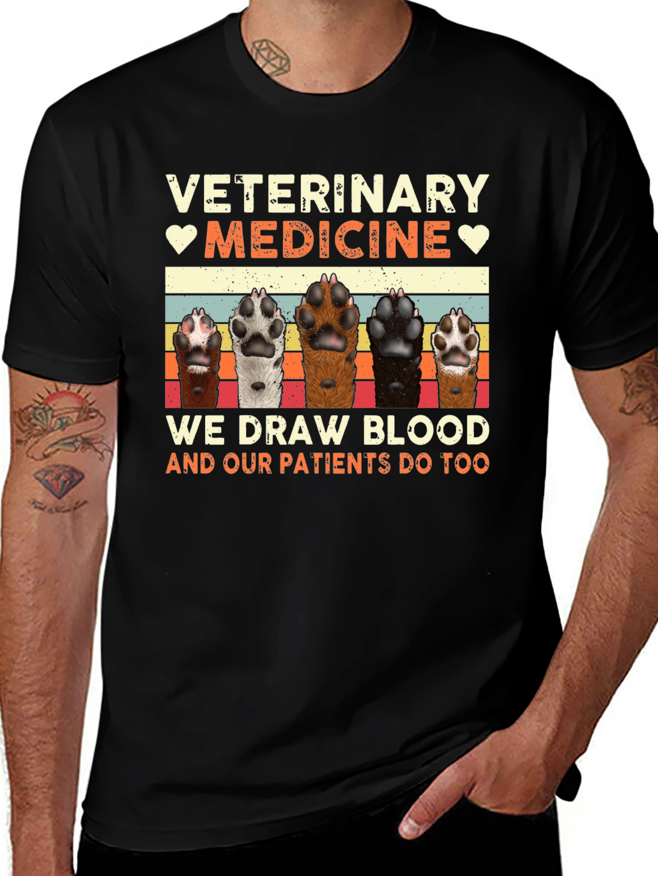Variant 12 of Veterinary Medicine Pet Paw T-Shirt