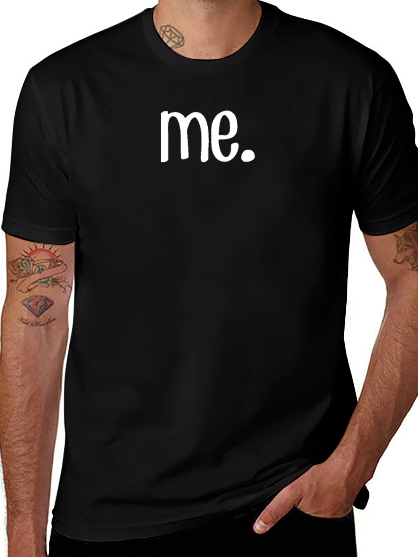 Variant 14 of Minimalist "me." Black T-Shirt