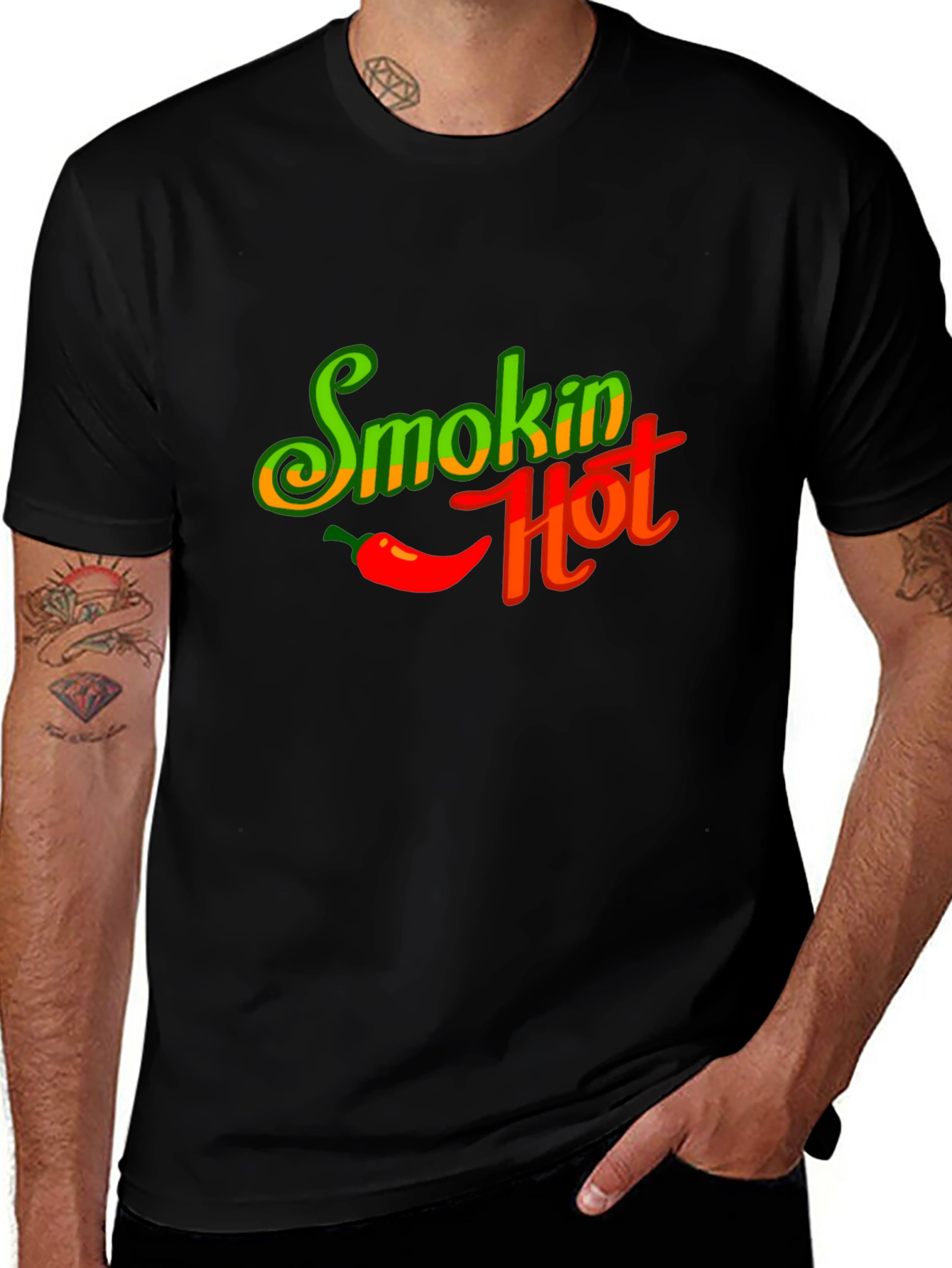 Variant 28 of Smokin' Hot Graphic T-Shirt - Spicy Chili Design