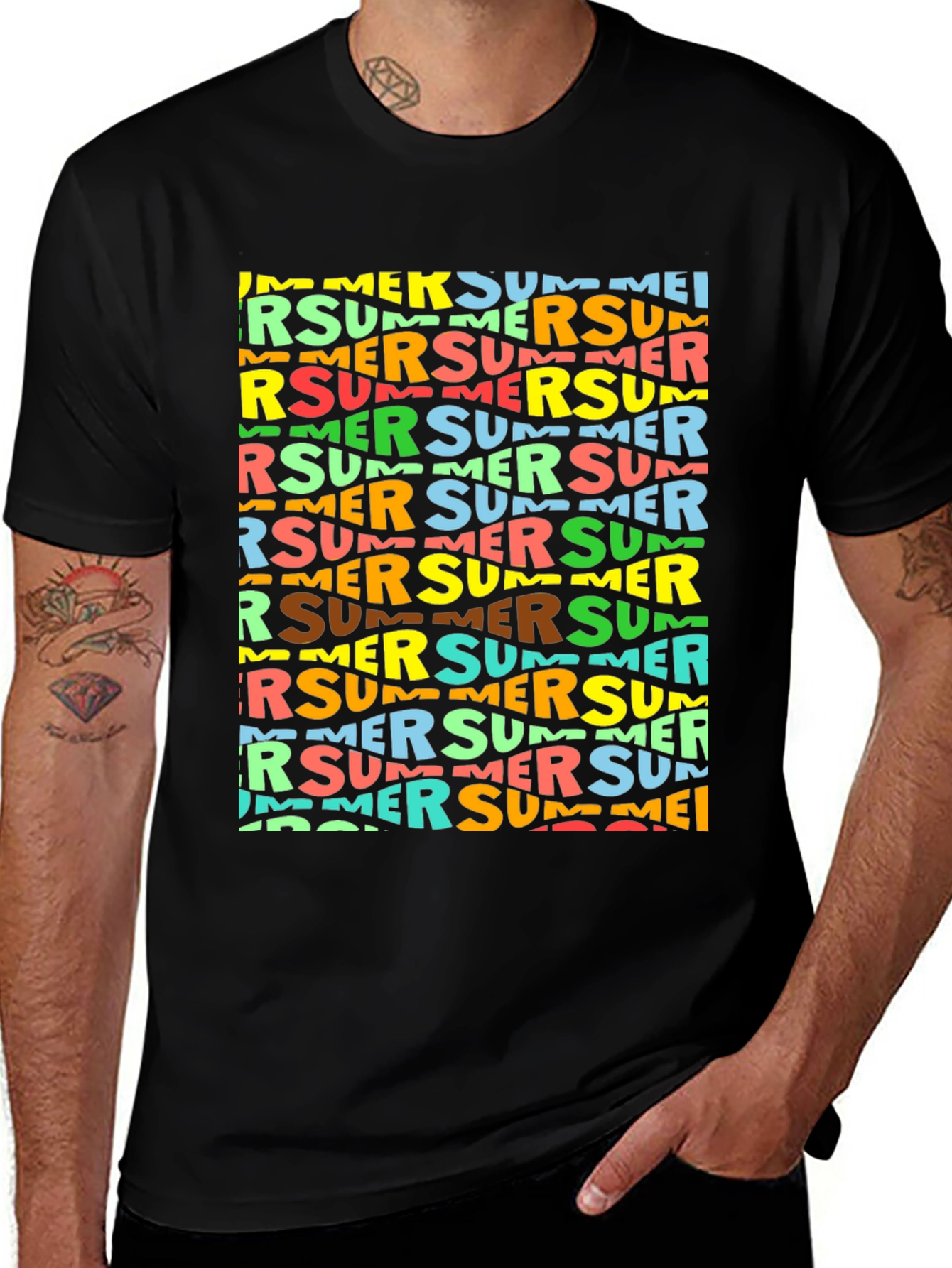 Variant 11 of Colorful Summer Word T-Shirt